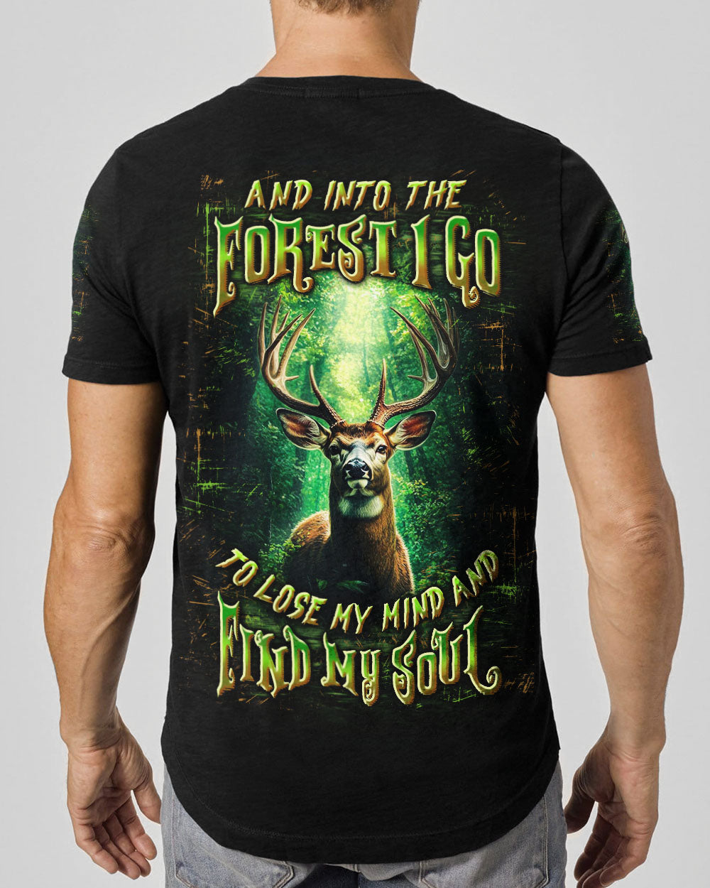 BLISSCORNERS AND INTO THE FOREST I GO DEER ALL OVER PRINT