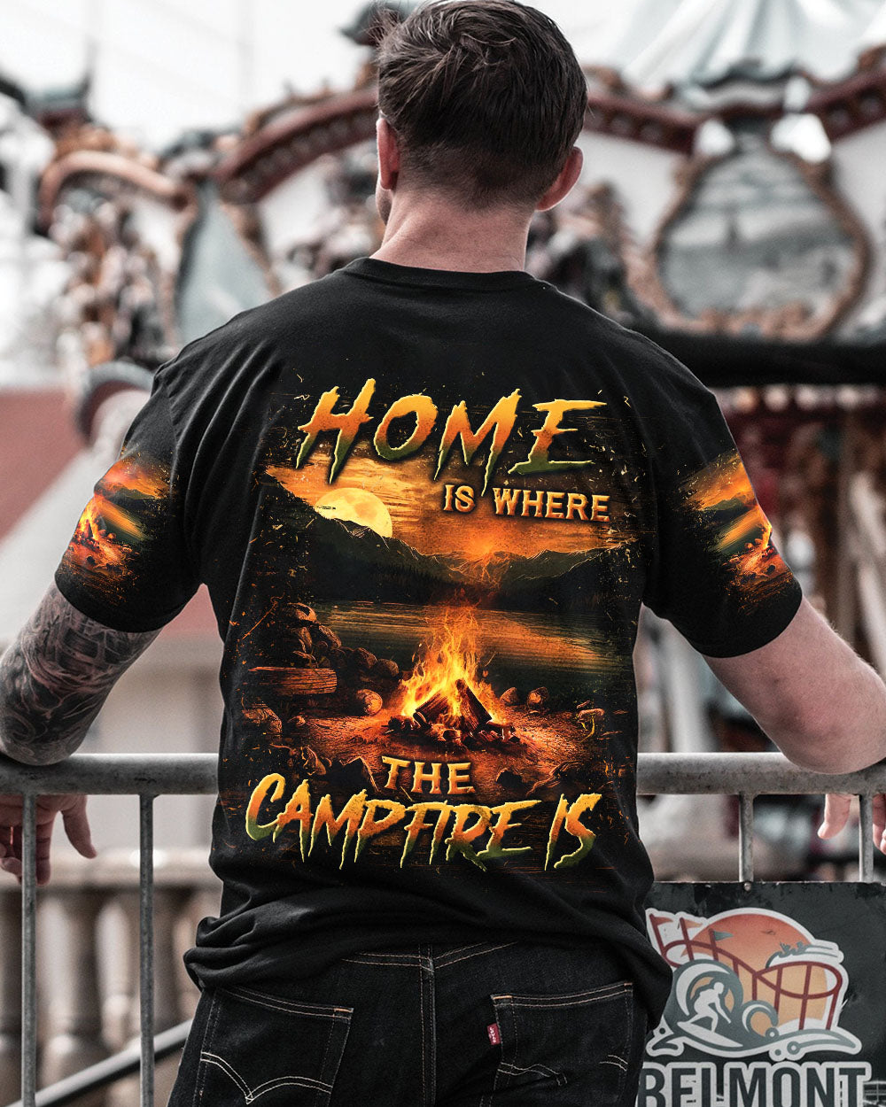 BLISSCORNERS HOME IS WHERE THE CAMPFIRE IS ALL OVER PRINT