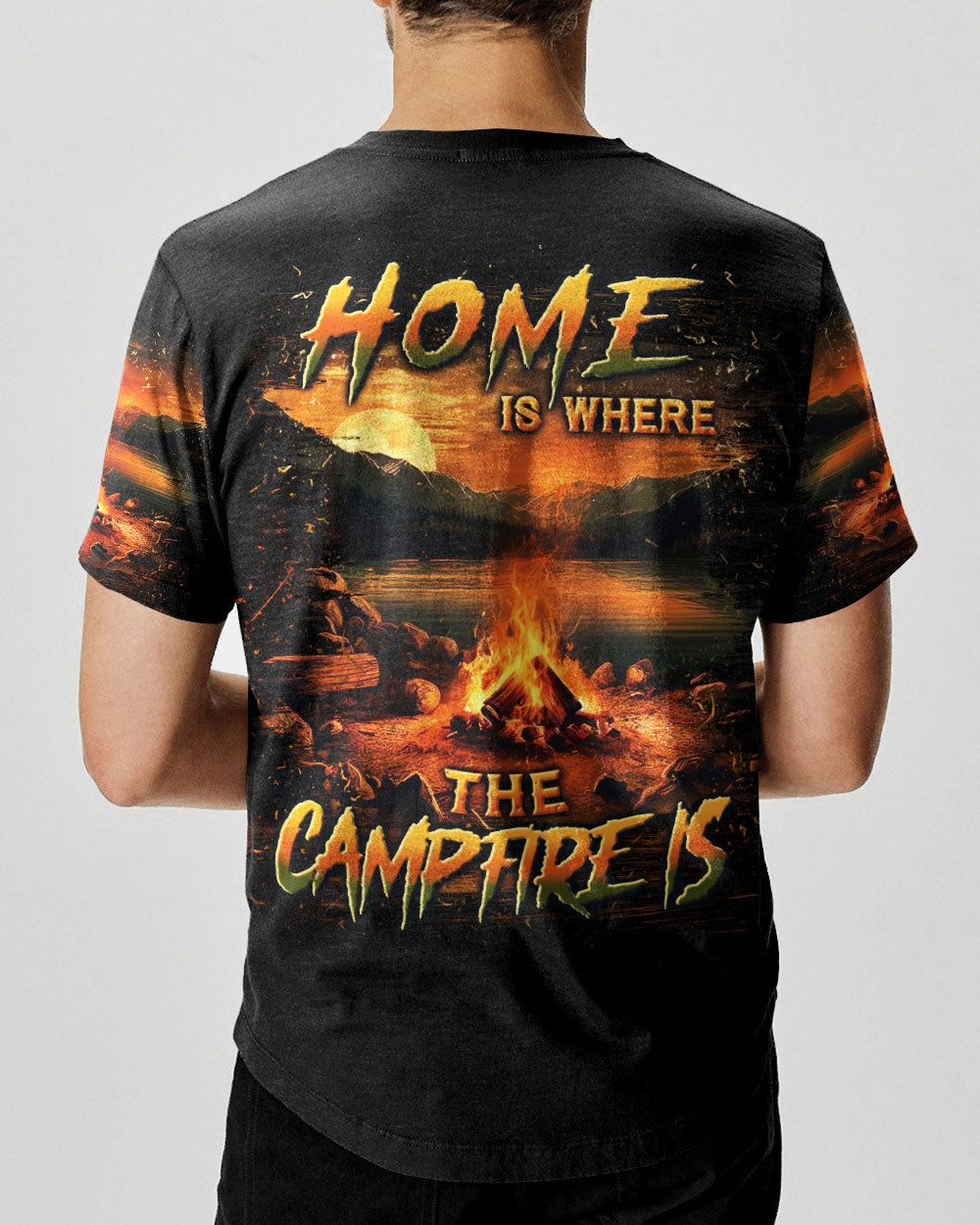 BLISSCORNERS HOME IS WHERE THE CAMPFIRE IS ALL OVER PRINT