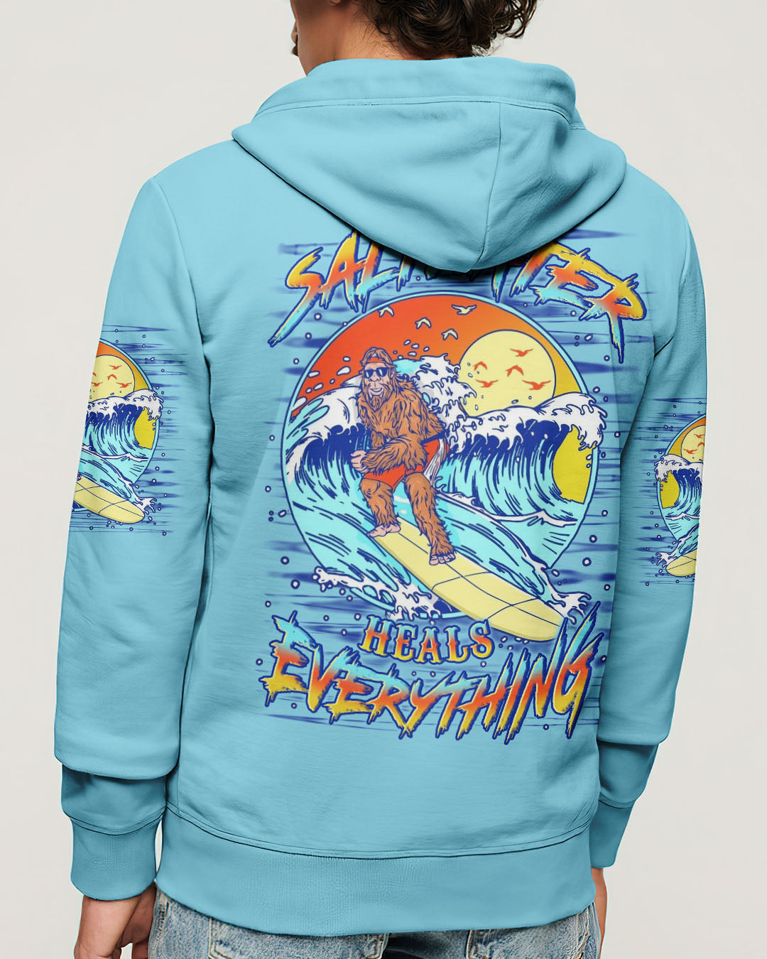 BLISSCORNERS SALTWATER HEALS EVERYTHING BIGFOOT ALL OVER PRINT
