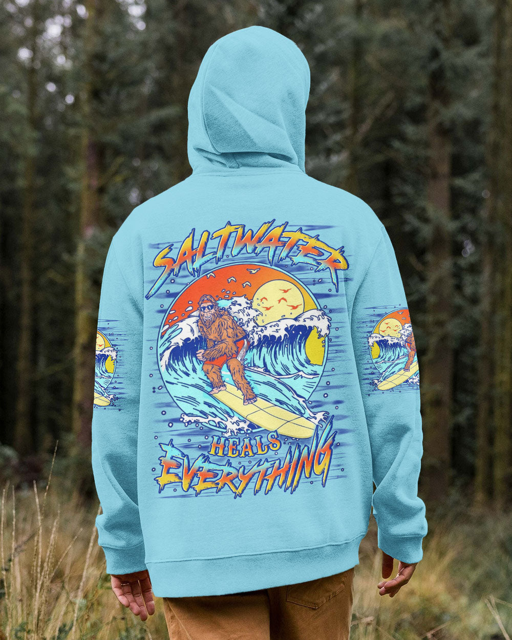 BLISSCORNERS SALTWATER HEALS EVERYTHING BIGFOOT ALL OVER PRINT