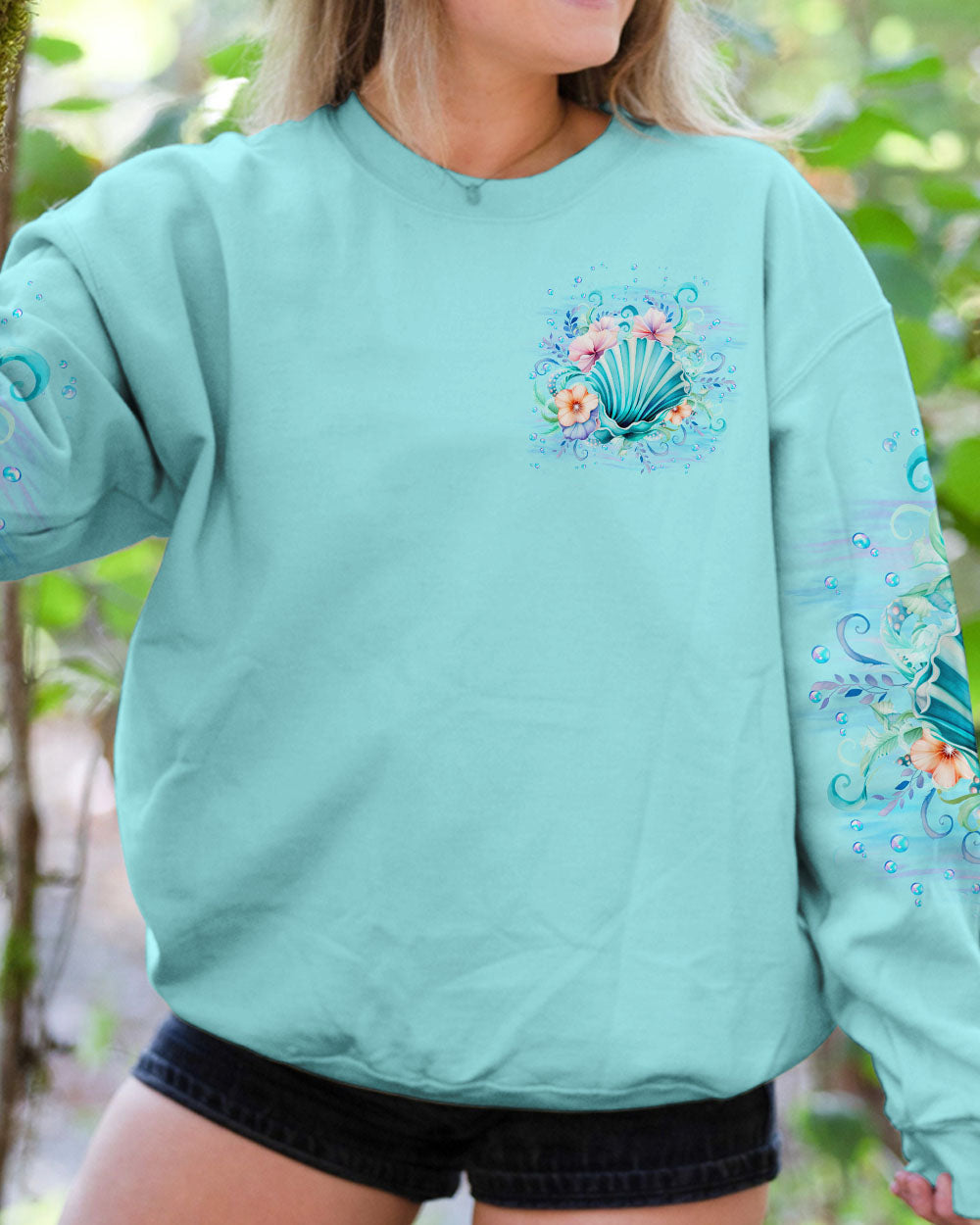 BLISSCORNERS I'D RATHER HAVE SEASHELLS ALL OVER PRINT