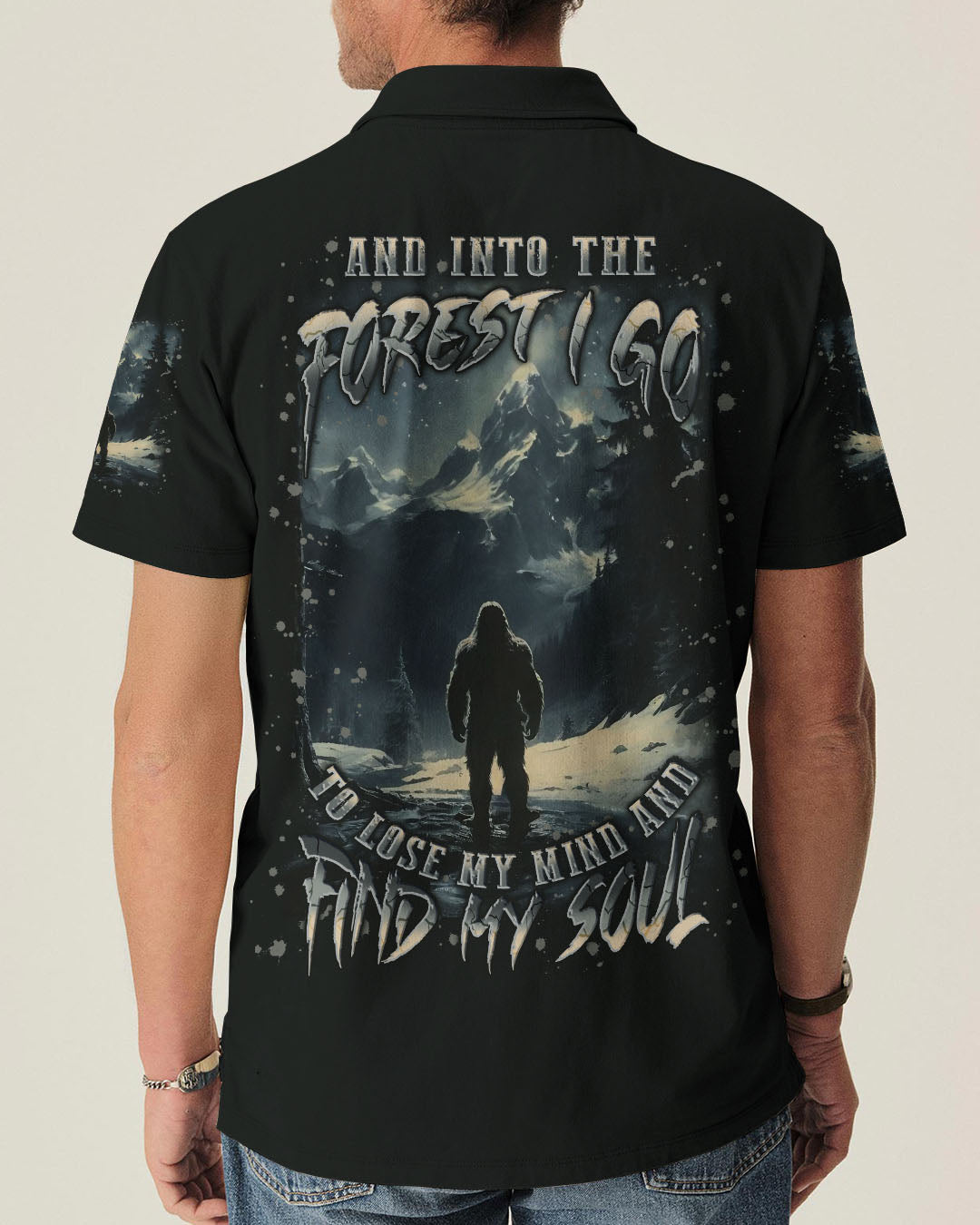 BLISSCORNERS AND INTO THE FOREST I GO BIGFOOT ALL OVER PRINT