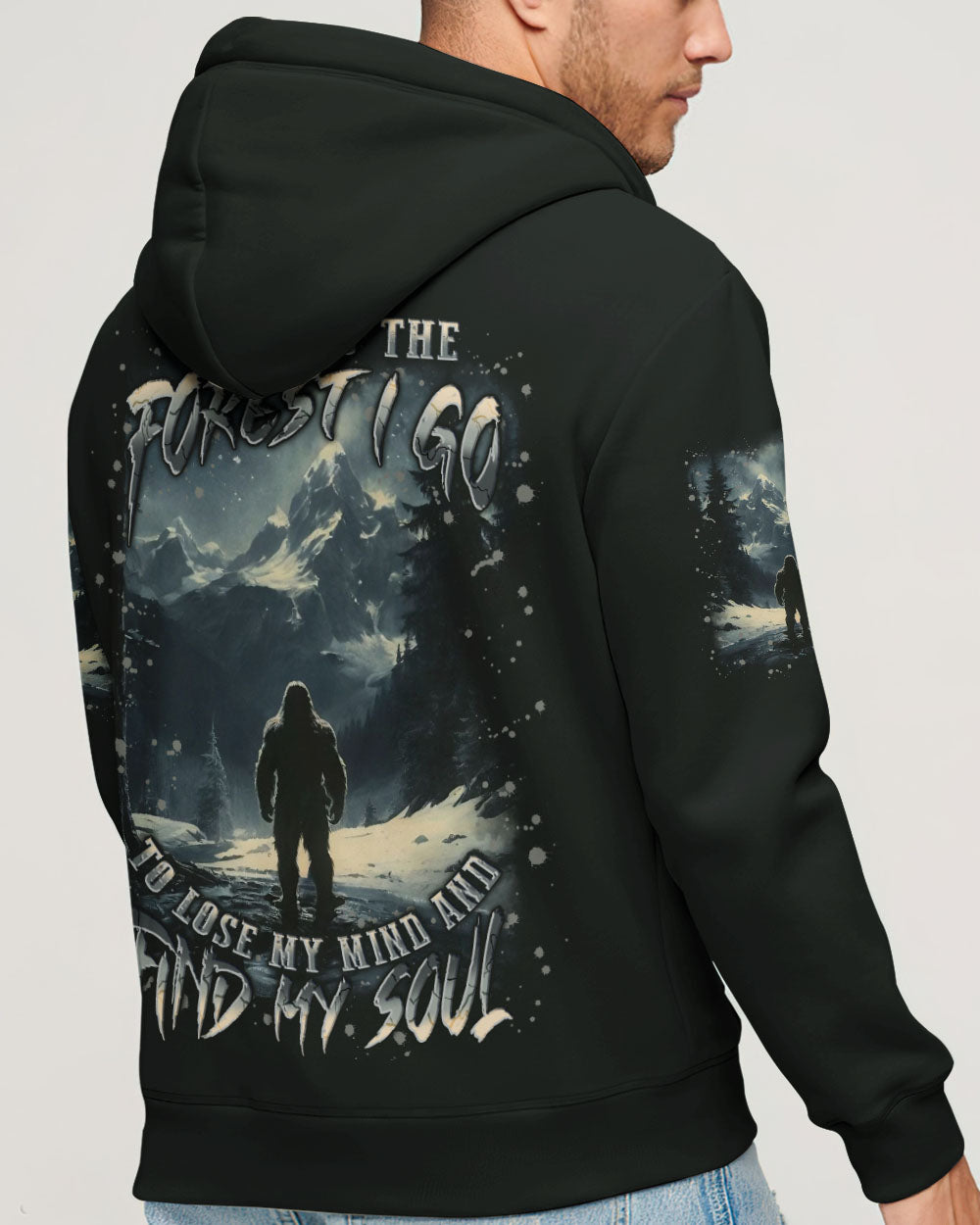 BLISSCORNERS AND INTO THE FOREST I GO BIGFOOT ALL OVER PRINT