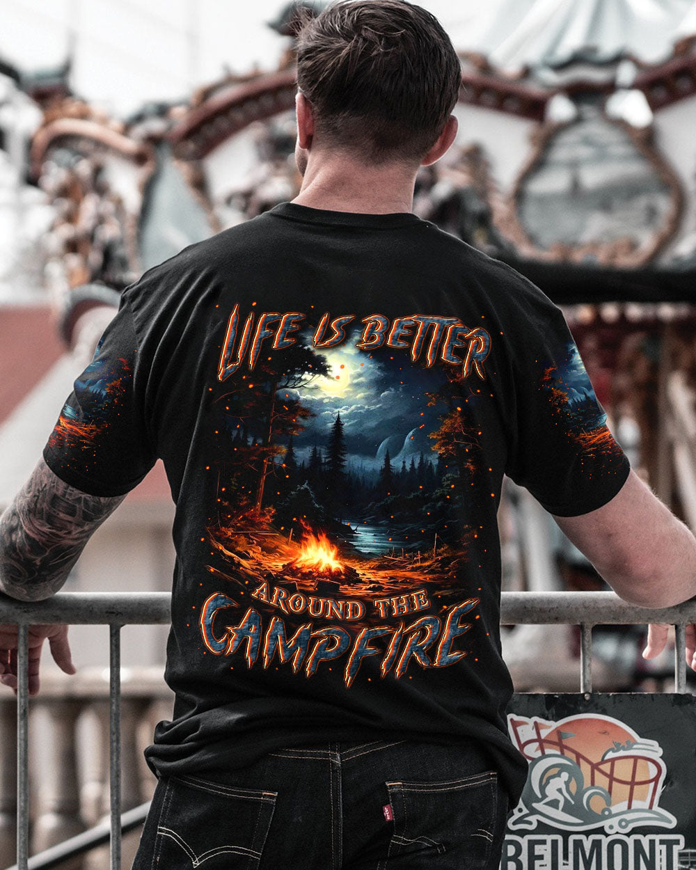 BLISSCORNERS LIFE IS BETTER AROUND THE CAMPFIRE ALL OVER PRINT