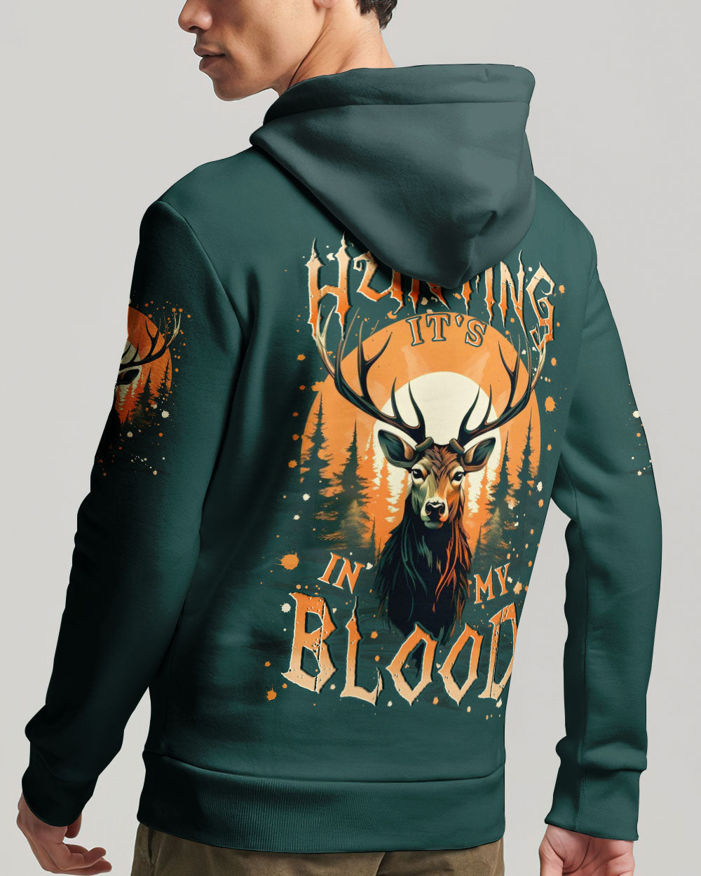 BLISSCORNERS HUNTING IT'S IN MY BLOOD DEER ALL OVER PRINT