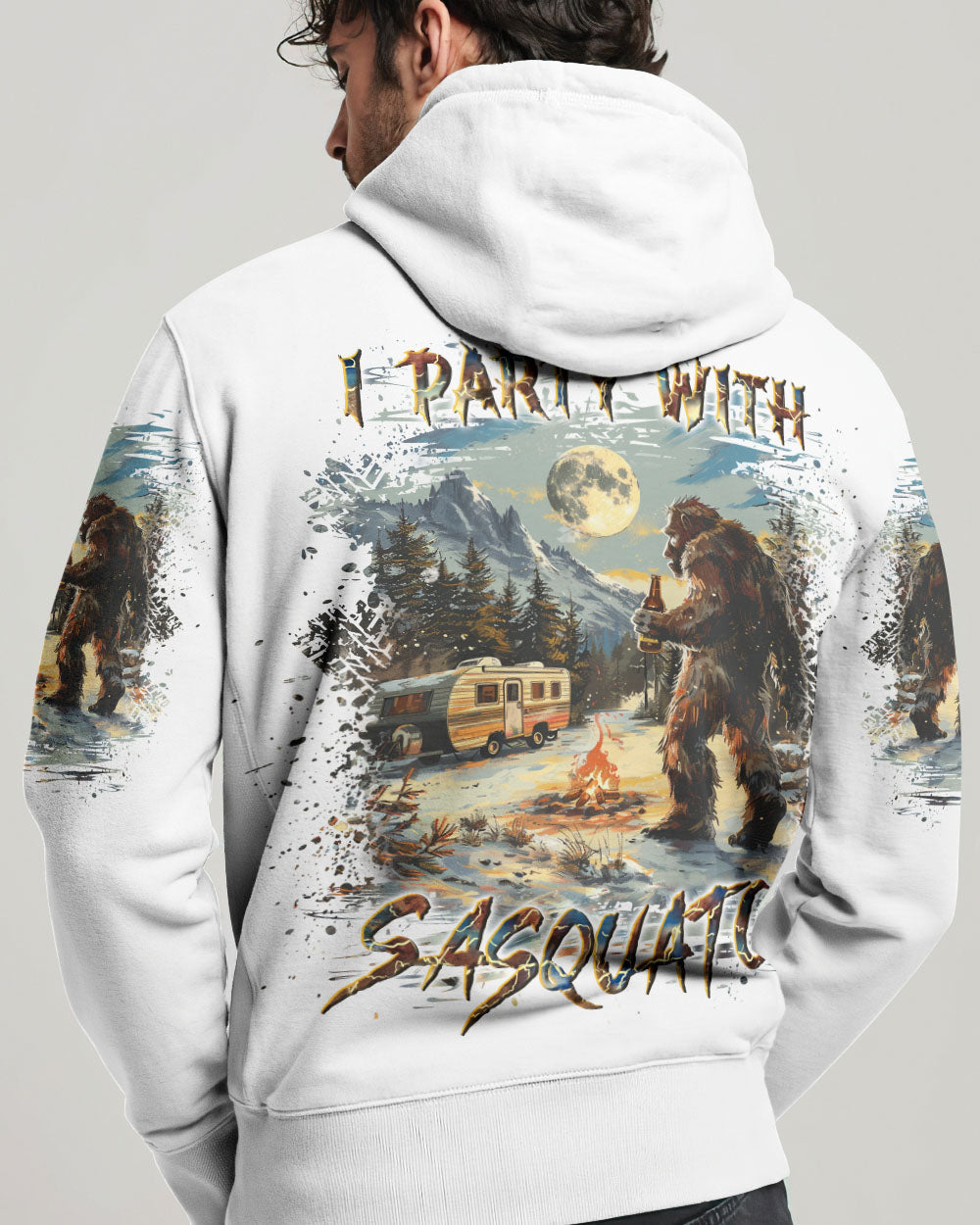 BLISSCORNERS I PARTY WITH SASQUATCH BIGFOOT ALL OVER PRINT