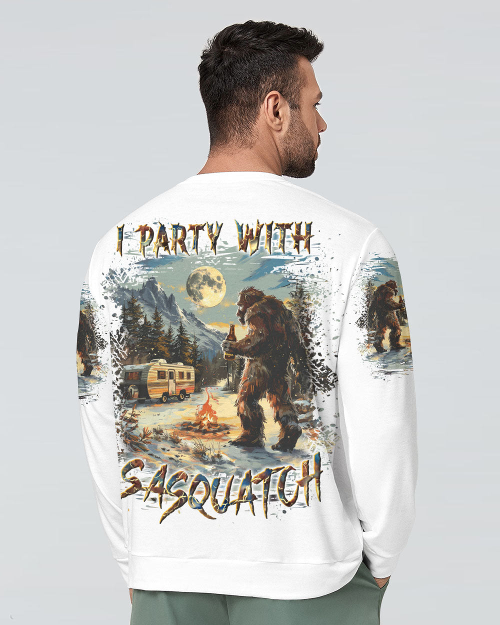 BLISSCORNERS I PARTY WITH SASQUATCH BIGFOOT ALL OVER PRINT