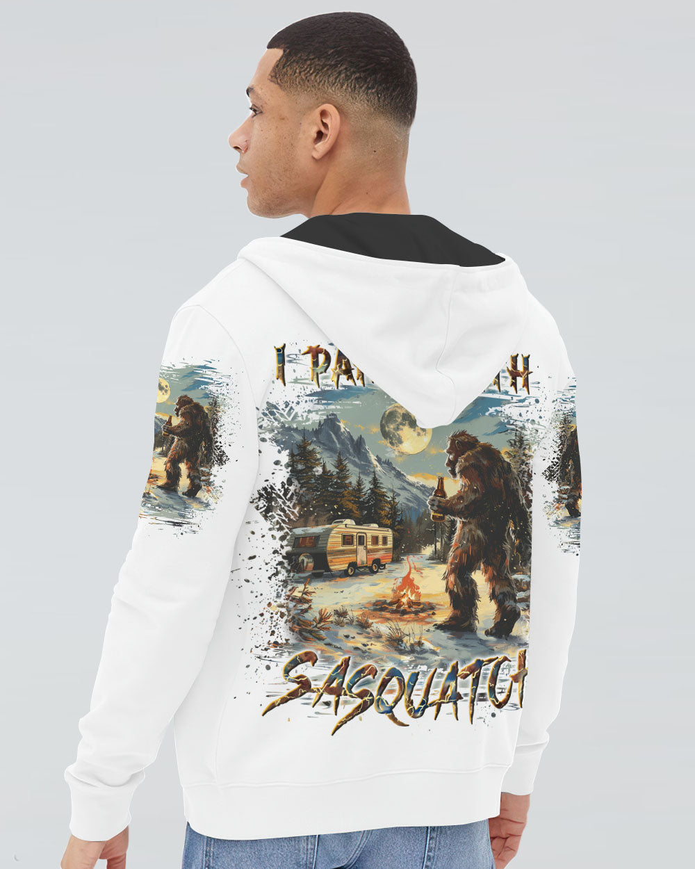 BLISSCORNERS I PARTY WITH SASQUATCH BIGFOOT ALL OVER PRINT
