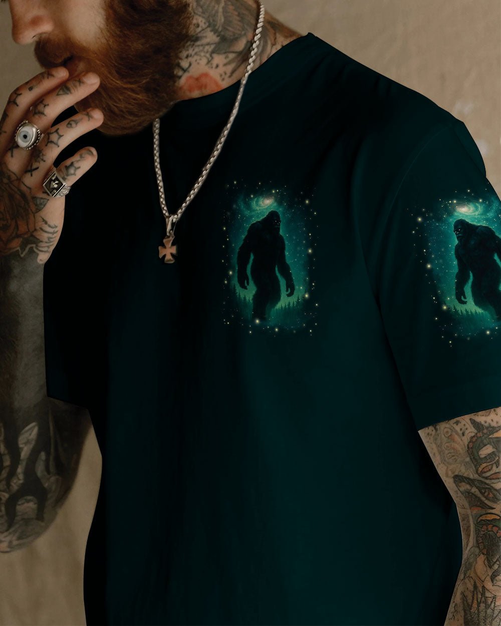 BLISSCORNERS AND INTO THE FOREST I GO BIGFOOT ALL OVER PRINT