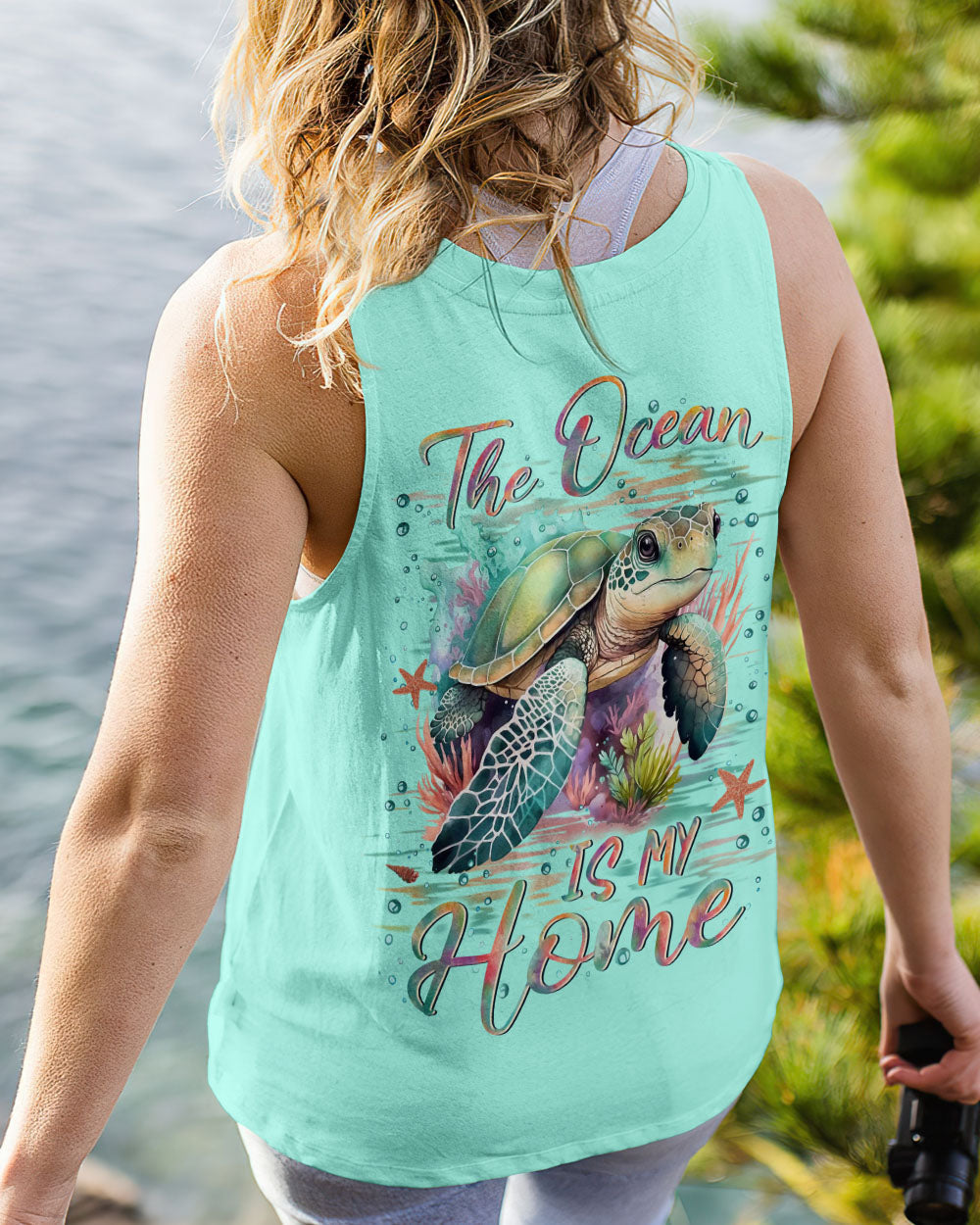 BLISSCORNERS THE OCEAN IS MY HOME TURTLE ALL OVER PRINT