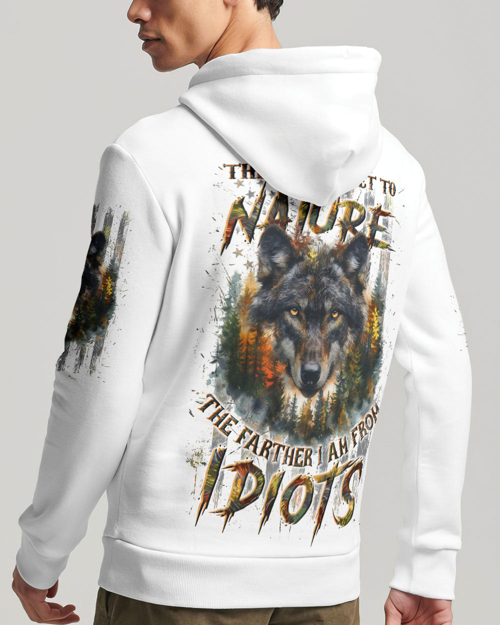 BLISSCORNERS THE CLOSER I GET TO NATURE WOLF ALL OVER PRINT