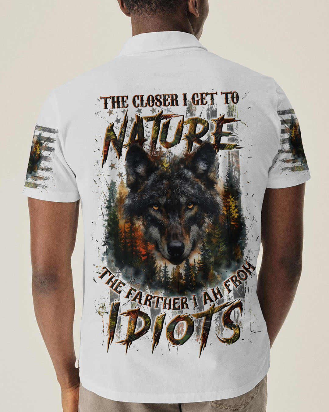 BLISSCORNERS THE CLOSER I GET TO NATURE WOLF ALL OVER PRINT