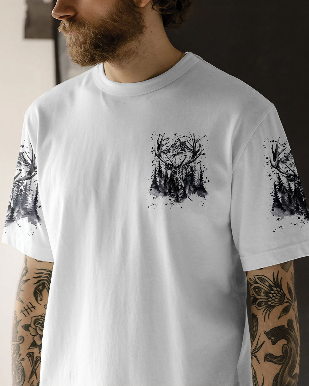 BLISSCORNERS THE CLOSER I GET TO NATURE DEER ALL OVER PRINT