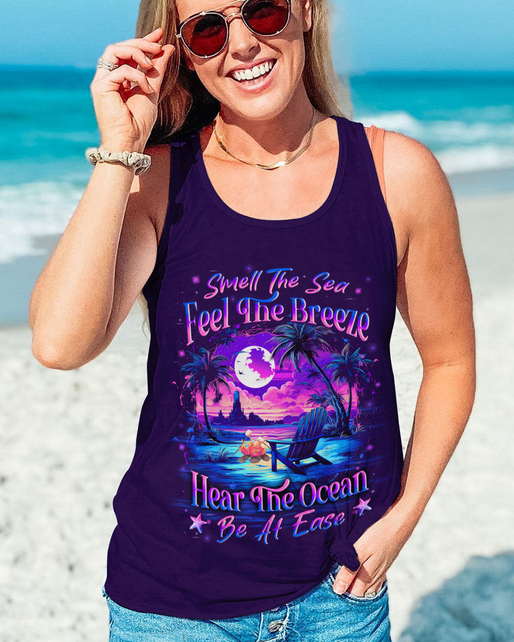 BLISSCORNERS SMELL THE SEA FEEL THE BREEZE ALL OVER PRINT