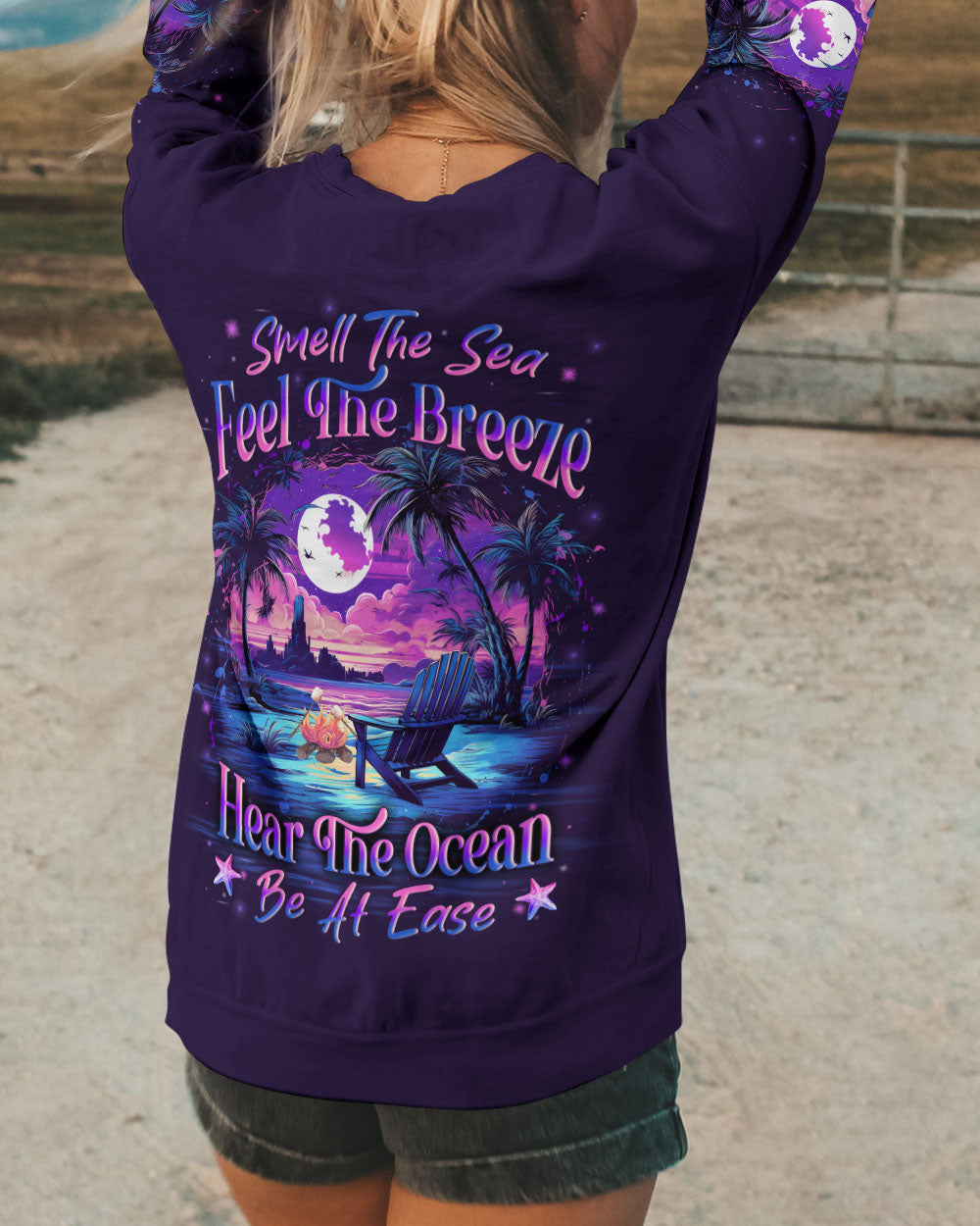 BLISSCORNERS SMELL THE SEA FEEL THE BREEZE ALL OVER PRINT
