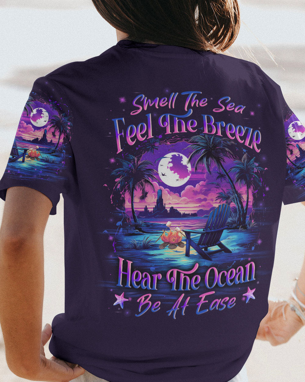 BLISSCORNERS SMELL THE SEA FEEL THE BREEZE ALL OVER PRINT
