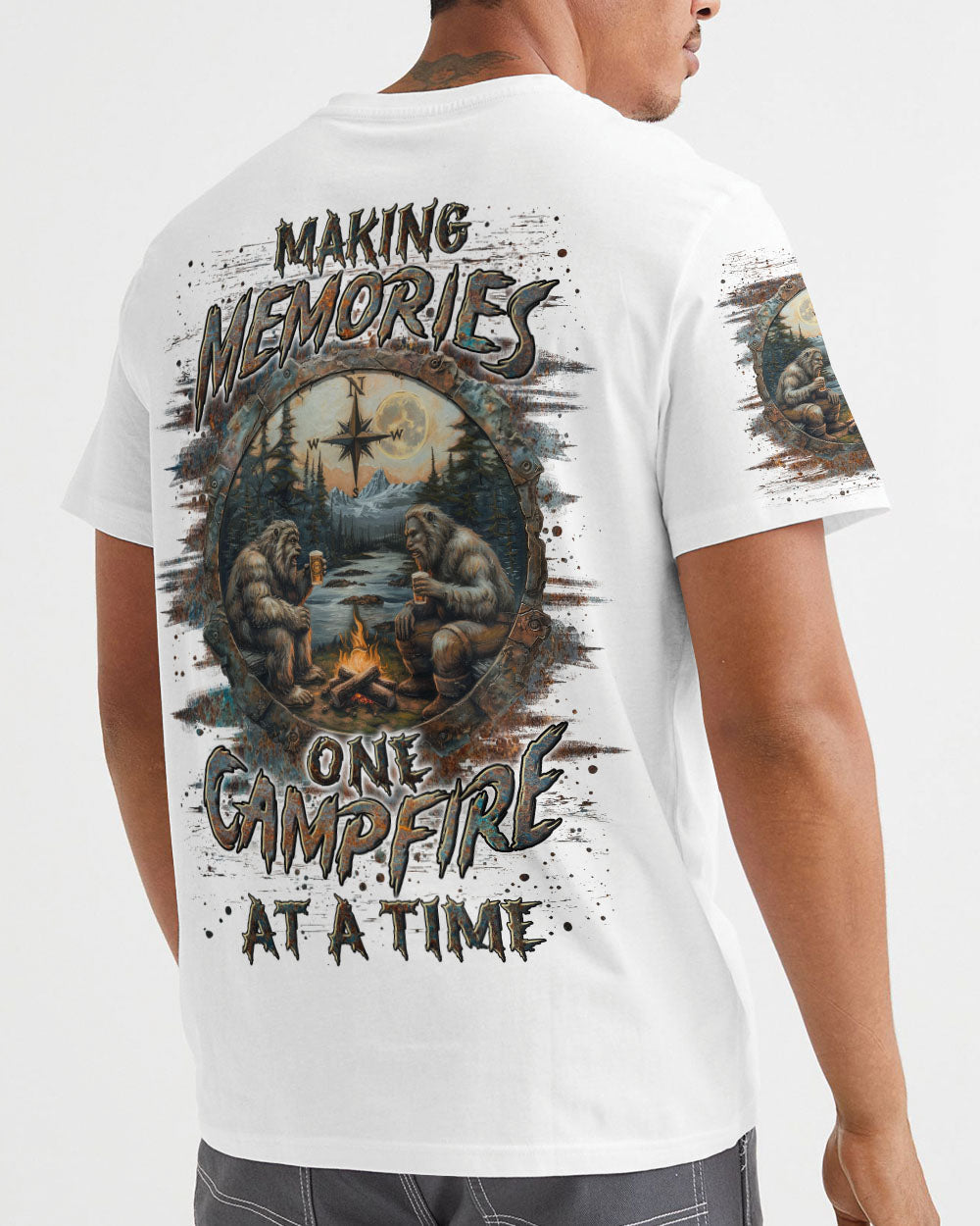 BLISSCORNERS MAKING MEMORIES ONE CAMPFIRE AT A TIME BIGFOOT ALL OVER PRINT- YHLN1012243