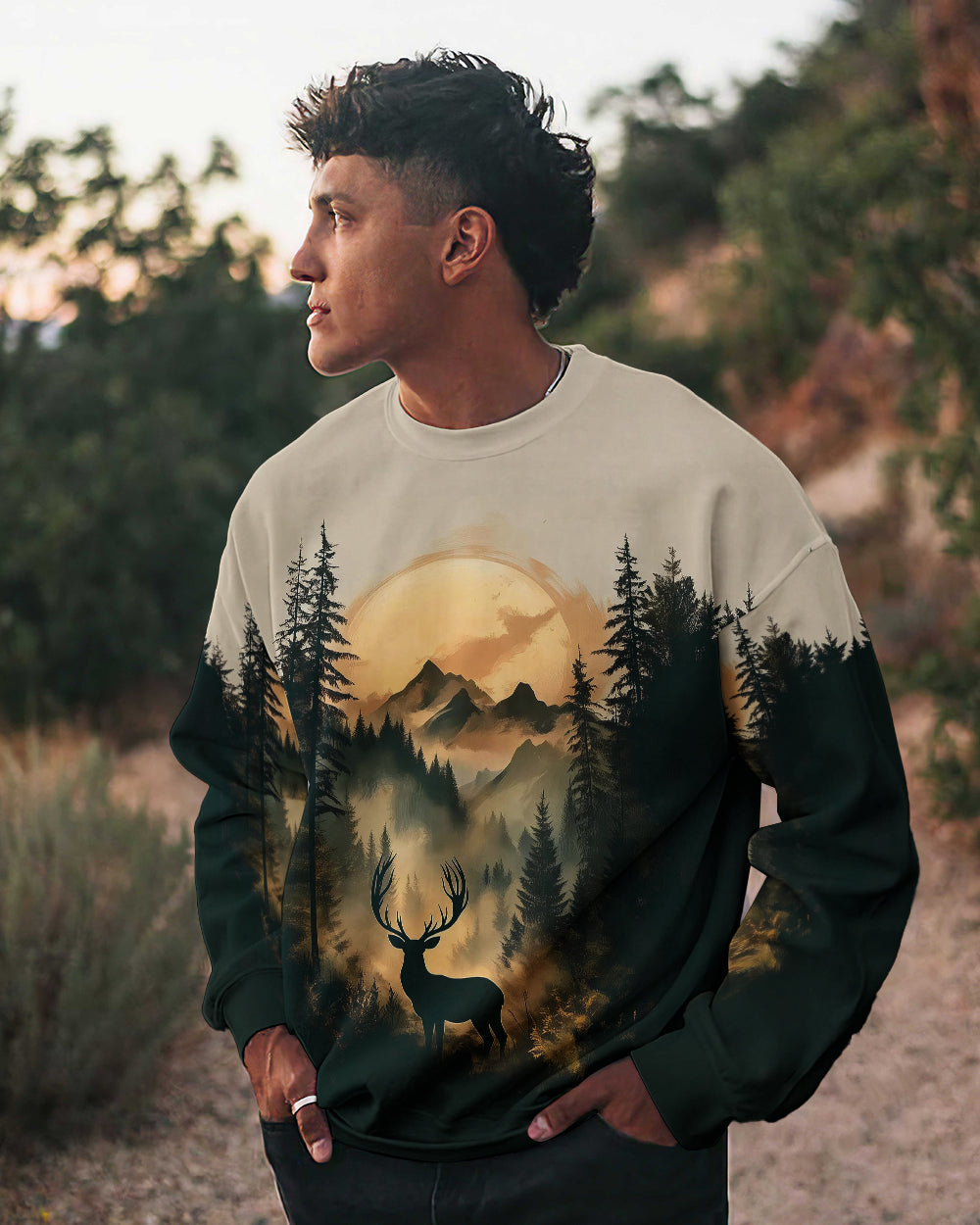 BLISSCORNERS DEER FOREST ALL OVER PRINT