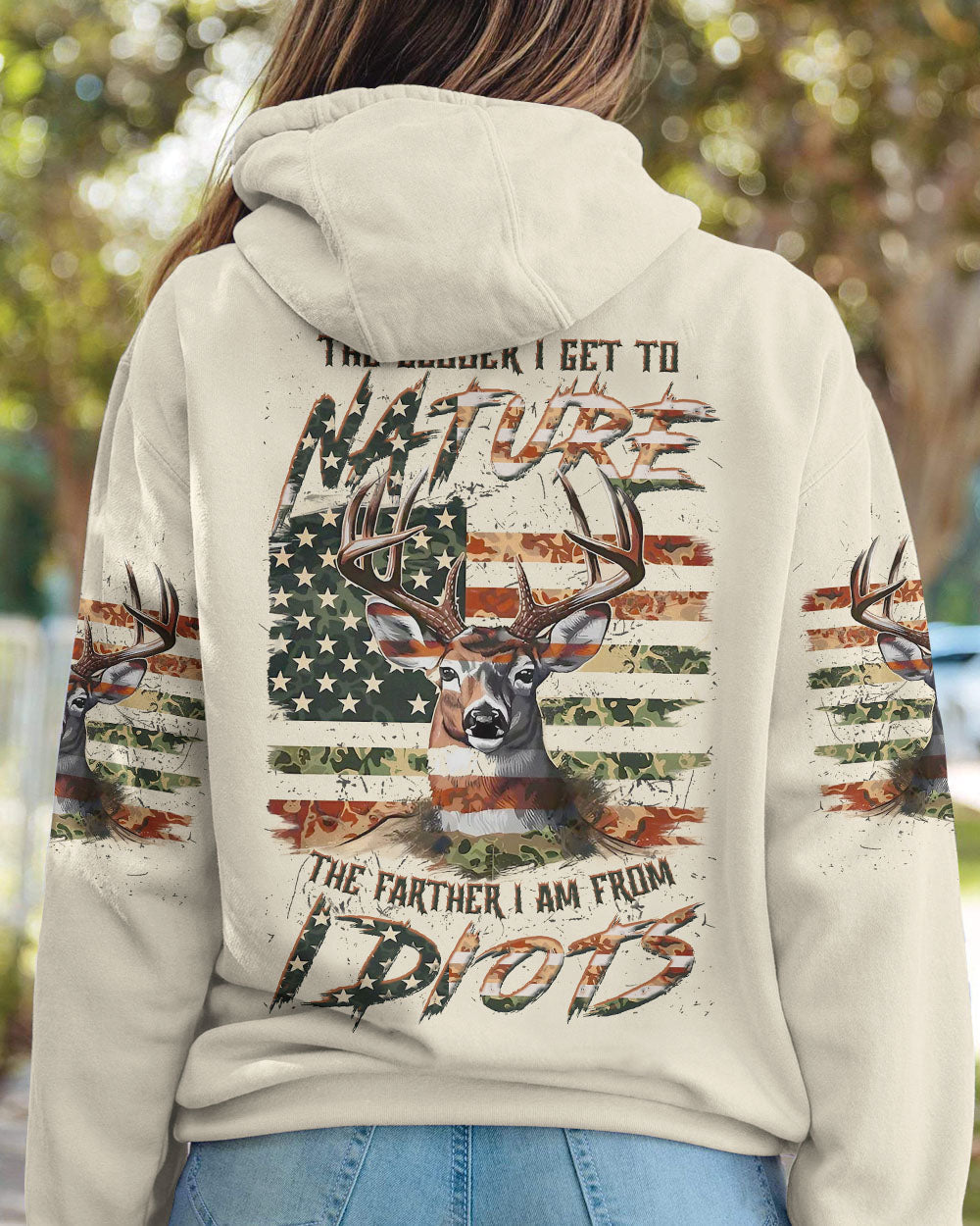 BLISSCORNERS THE CLOSER I GET TO NATURE DEER ALL OVER PRINT