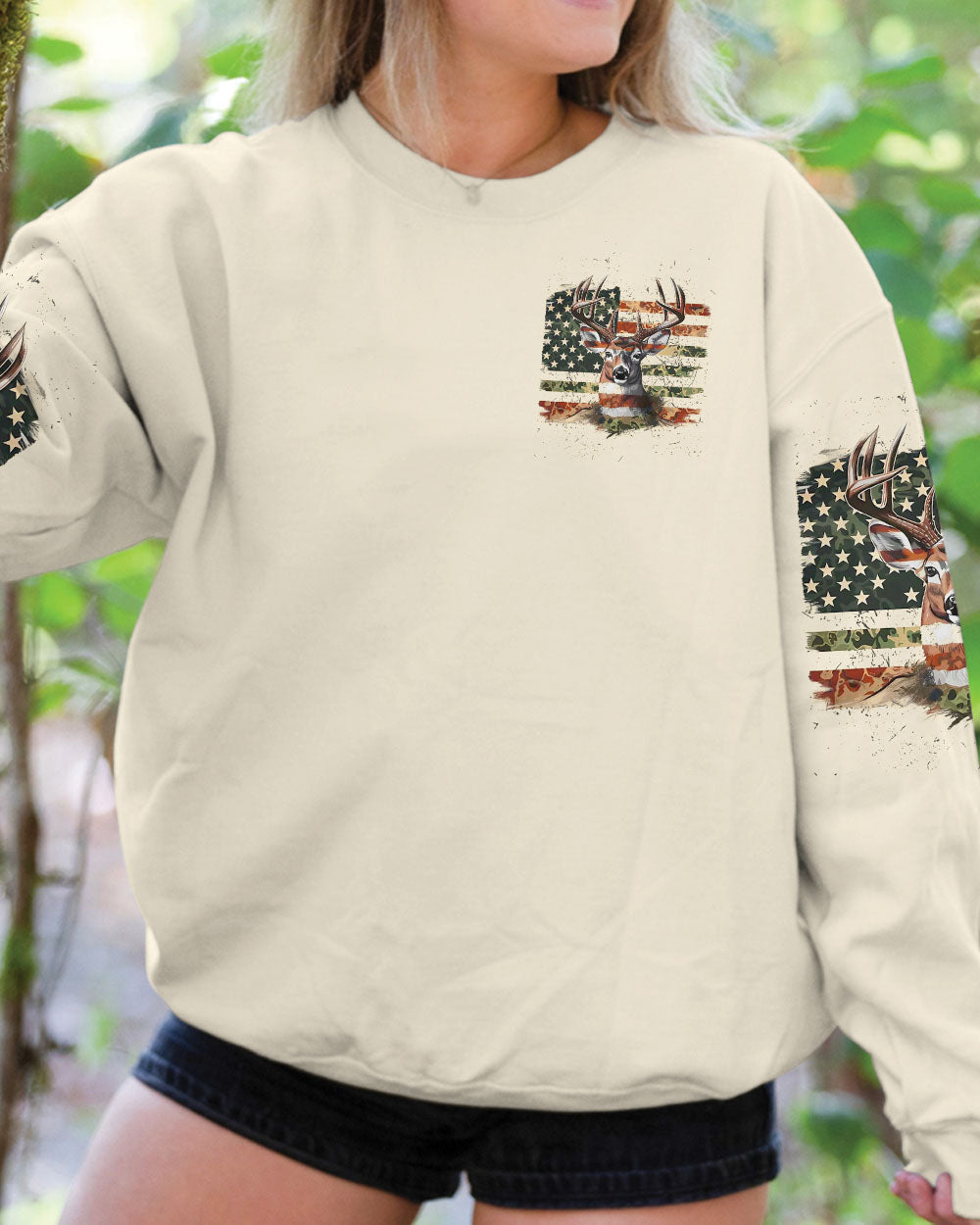 BLISSCORNERS THE CLOSER I GET TO NATURE DEER ALL OVER PRINT