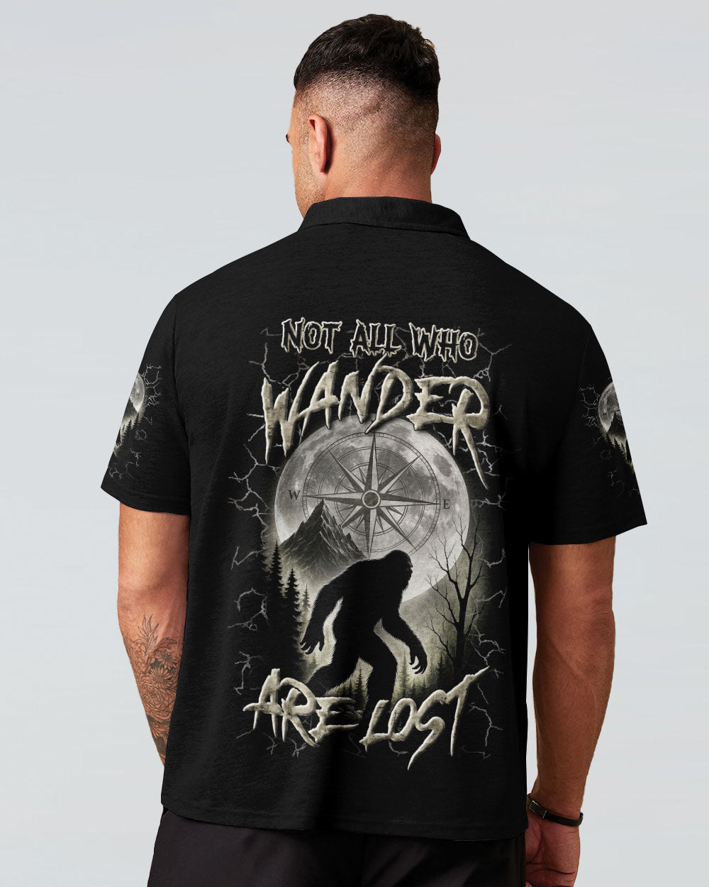 BLISSCORNERS NOT ALL WHO WANDER ARE LOST BIGFOOT ALL OVER PRINT