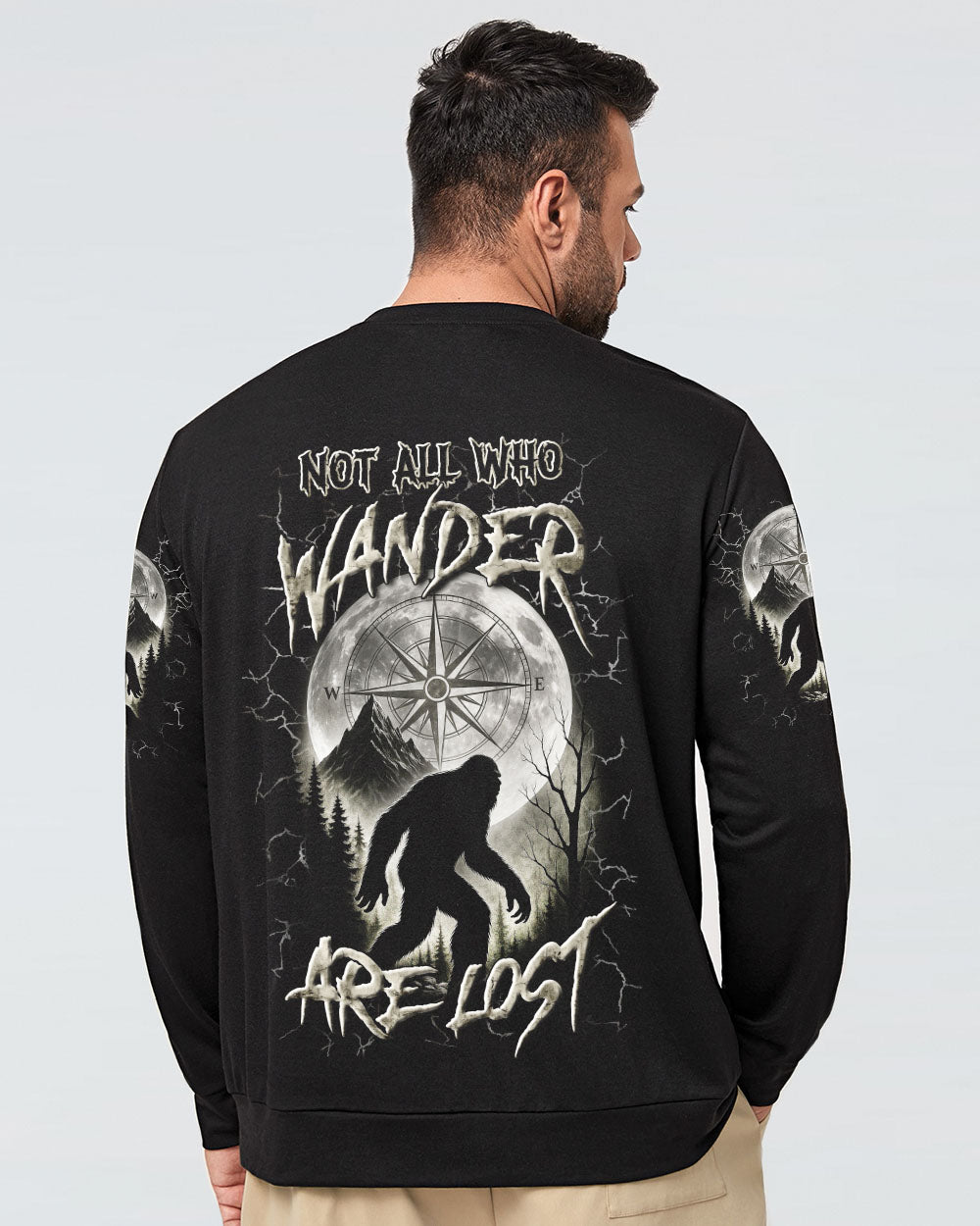 BLISSCORNERS NOT ALL WHO WANDER ARE LOST BIGFOOT ALL OVER PRINT