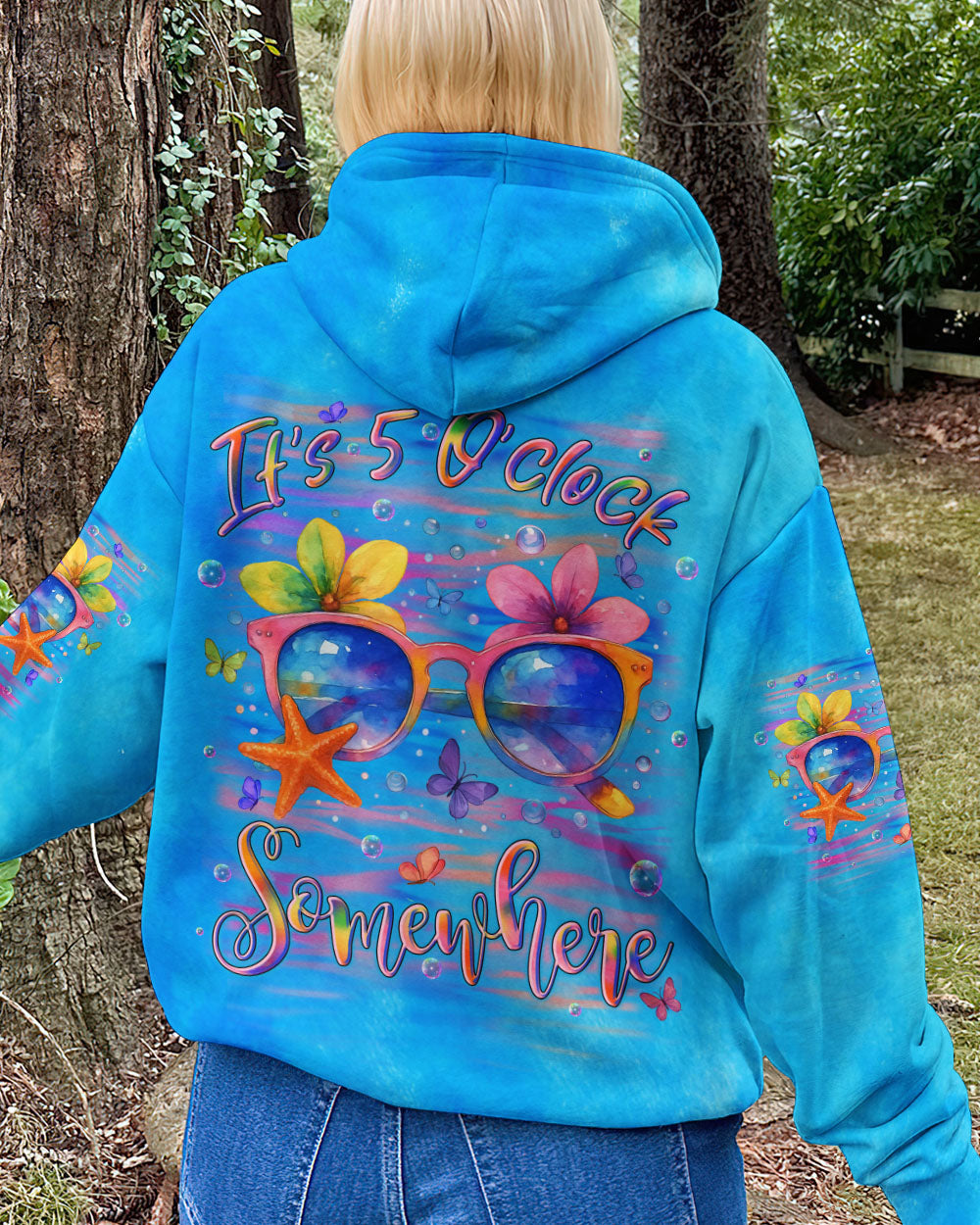 BLISSCORNERS IT'S 5 O'CLOCK SOMEWHERE ALL OVER PRINT