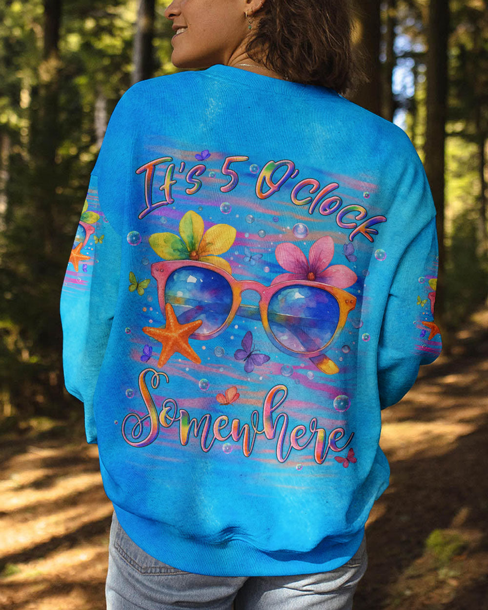 BLISSCORNERS IT'S 5 O'CLOCK SOMEWHERE ALL OVER PRINT