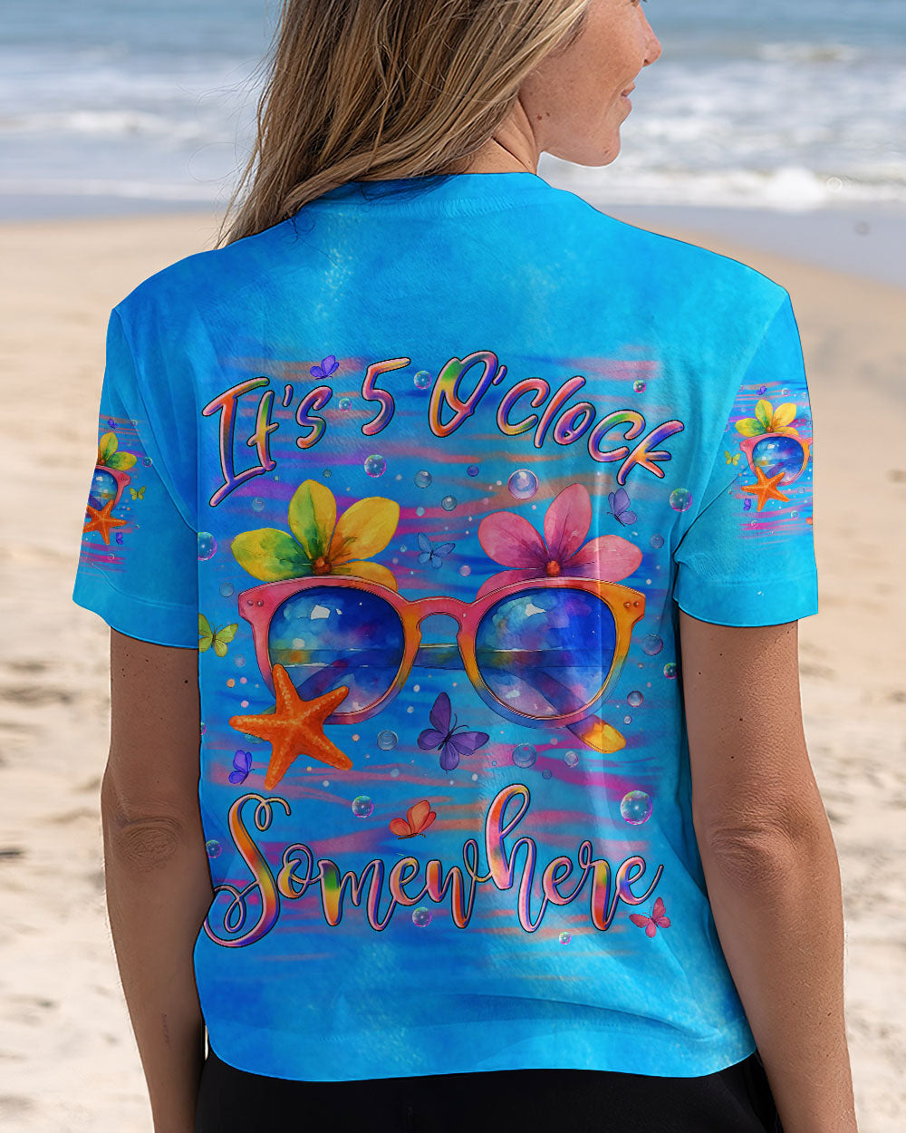 BLISSCORNERS IT'S 5 O'CLOCK SOMEWHERE ALL OVER PRINT