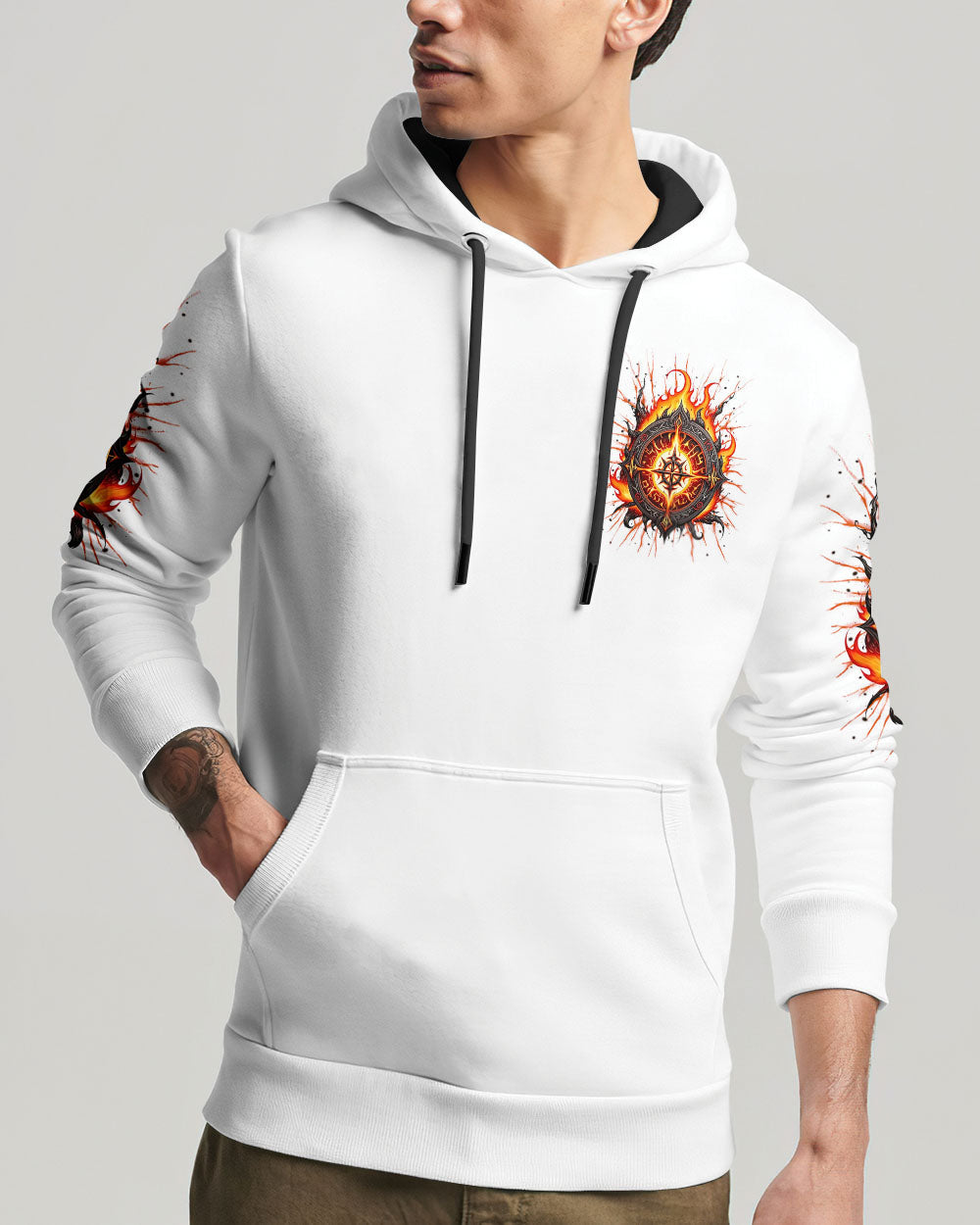 BLISSCORNERS NOT ALL WHO WANDER ARE LOST COMPASS FIRE ALL OVER PRINT