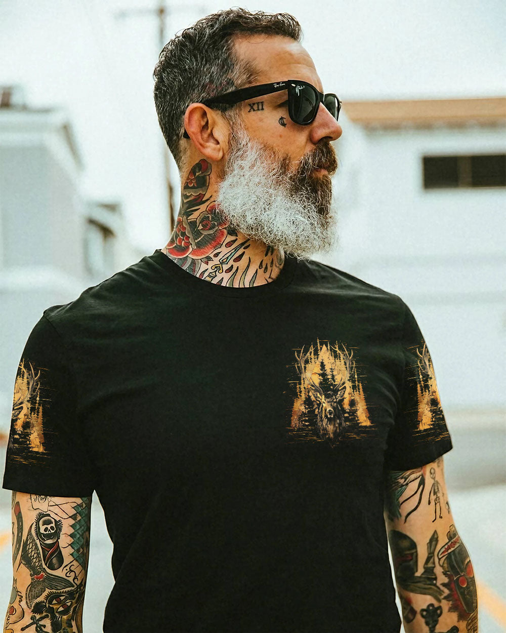 BLISSCORNERS BUCK AROUND AND FIND OUT DEER HUNTING ALL OVER PRINT