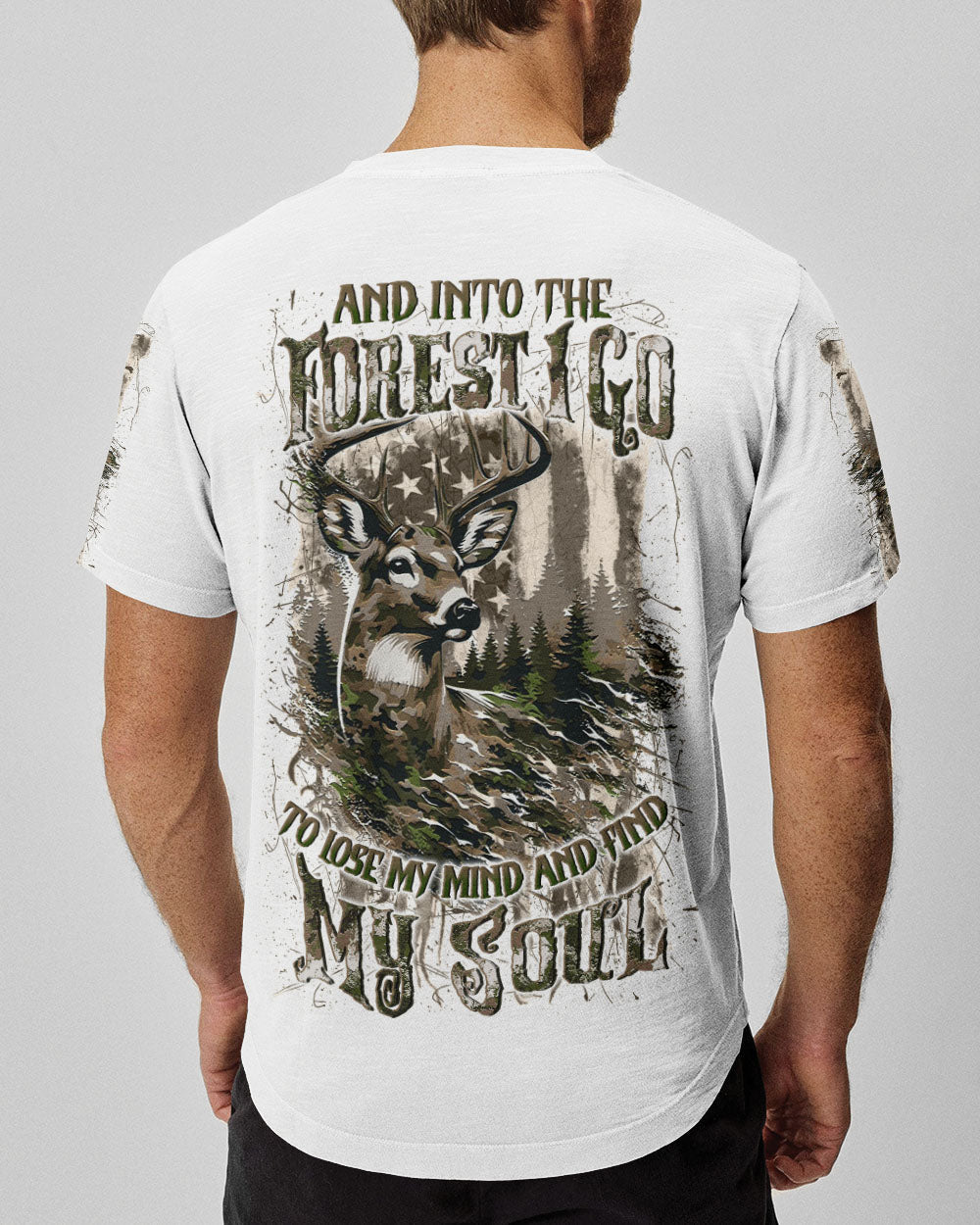 BLISSCORNERS AND INTO THE FOREST I GO DEER ALL OVER PRINT