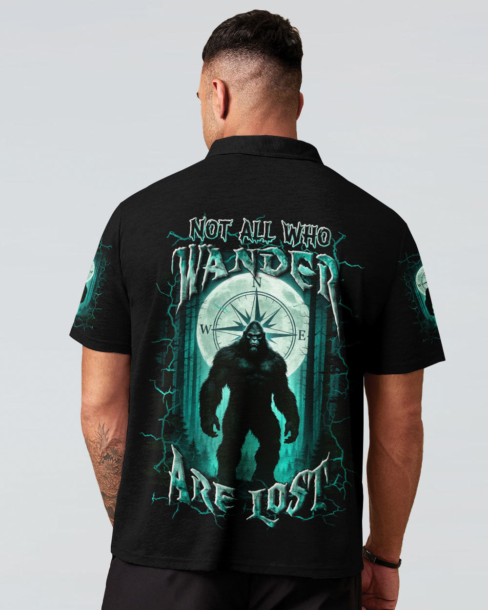 BLISSCORNERS NOT ALL WHO WANDER ARE LOST BIGFOOT ALL OVER PRINT
