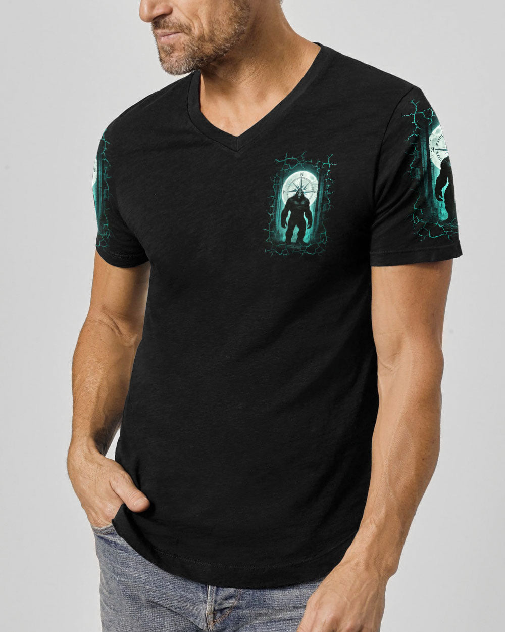 BLISSCORNERS NOT ALL WHO WANDER ARE LOST BIGFOOT ALL OVER PRINT