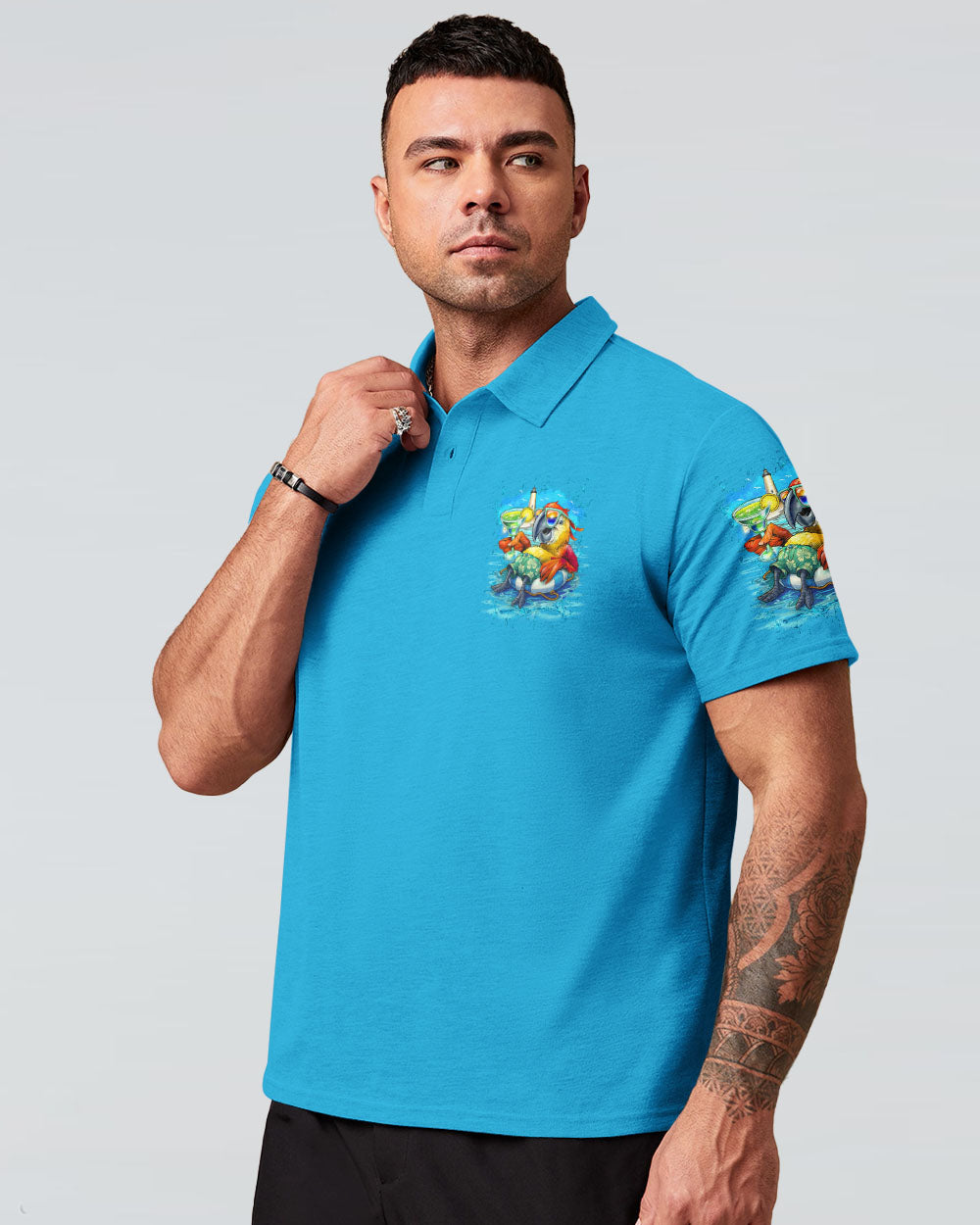 BLISSCORNERS I'M ON ISLAND TIME PARROT ALL OVER PRINT