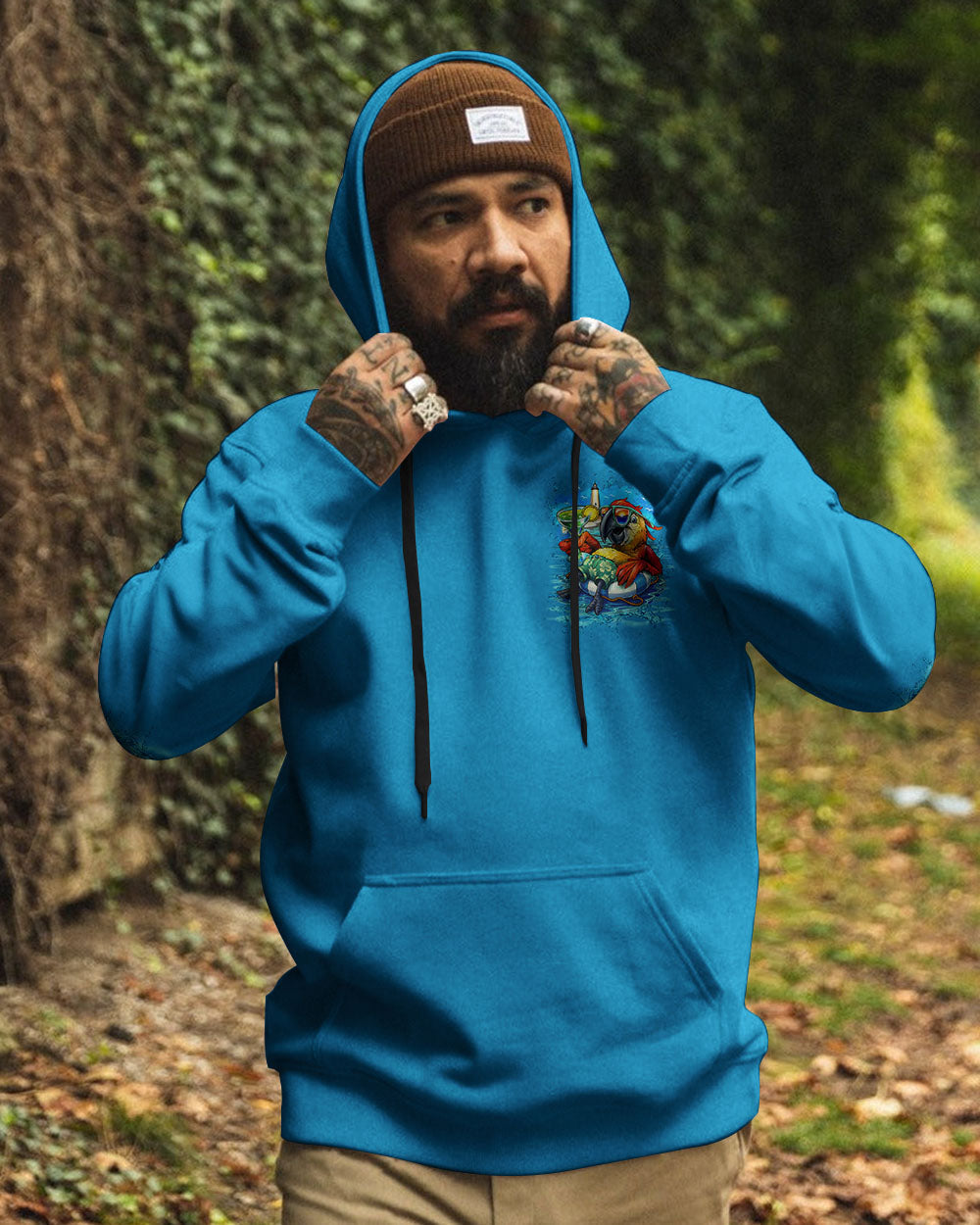 BLISSCORNERS I'M ON ISLAND TIME PARROT ALL OVER PRINT