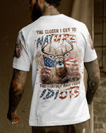 BLISSCORNERS THE CLOSER I GET TO NATURE DEER HUNTING ALL OVER PRINT