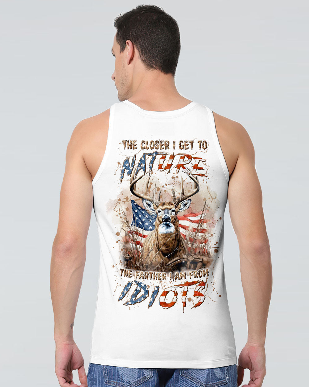 BLISSCORNERS THE CLOSER I GET TO NATURE DEER HUNTING ALL OVER PRINT