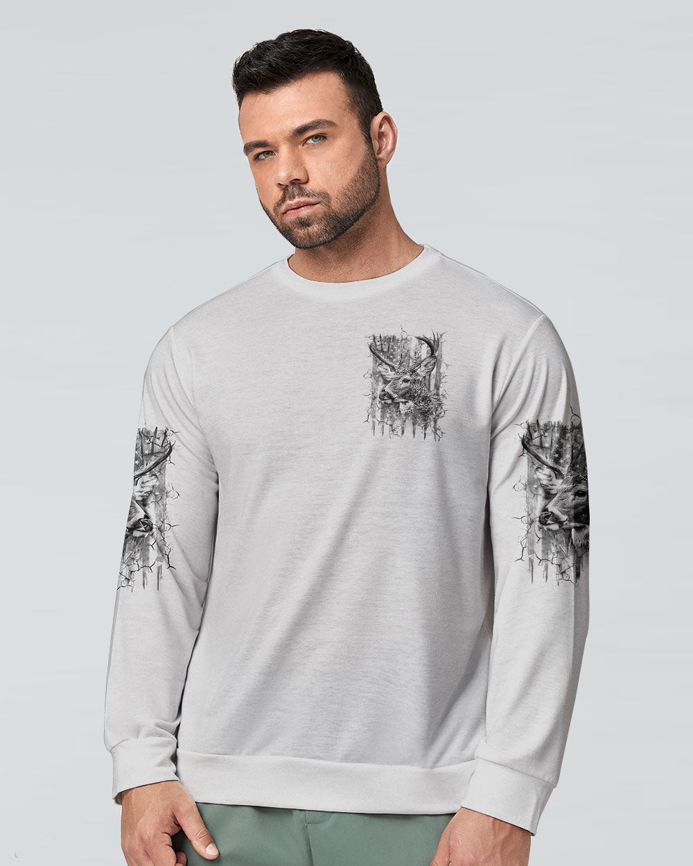 BLISSCORNERS I WASN'T BORN IN THE WOODS DEER HUNTING ALL OVER PRINT