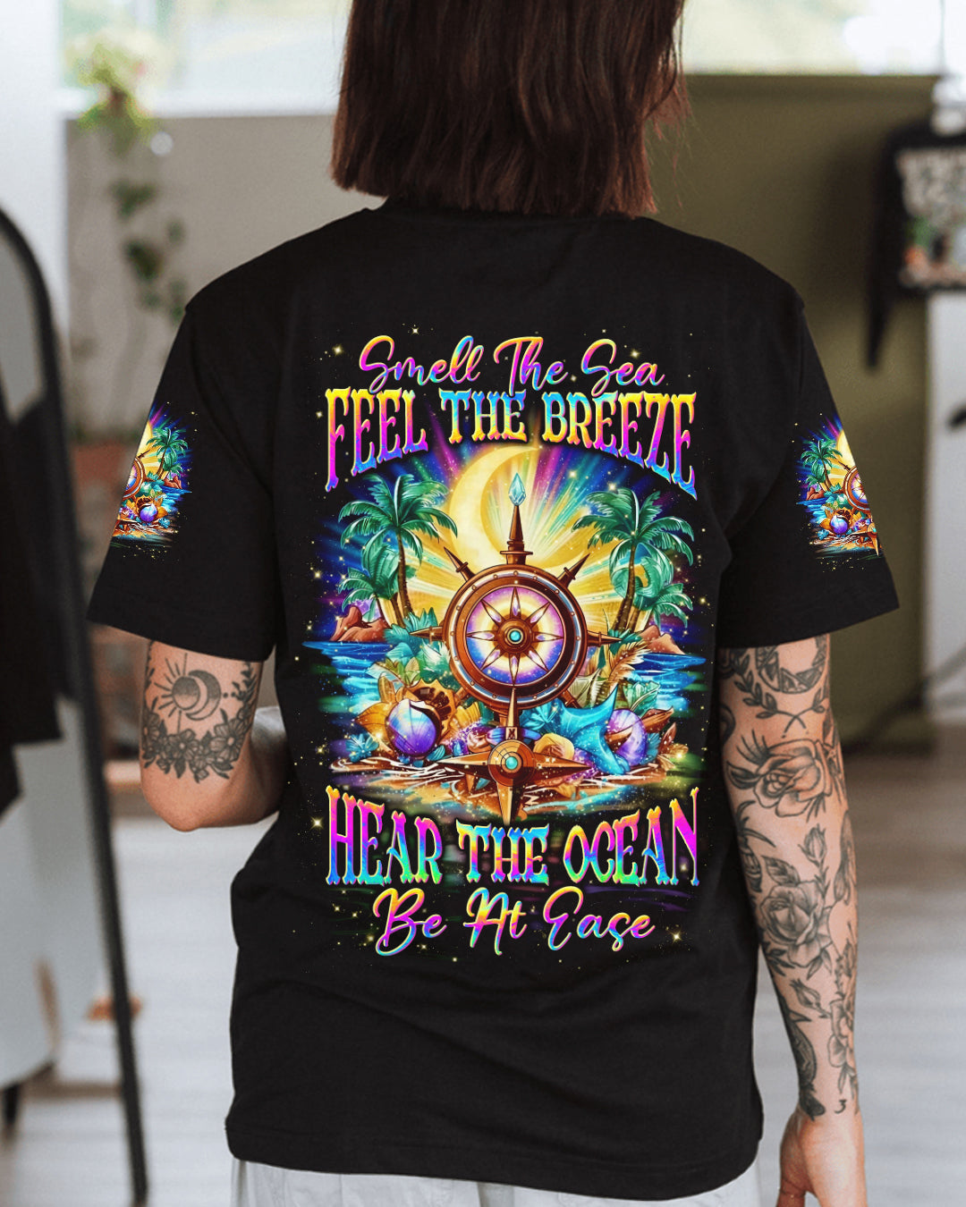 BLISSCORNERS SMELL THE SEA FEEL THE BREEZE ALL OVER PRINT