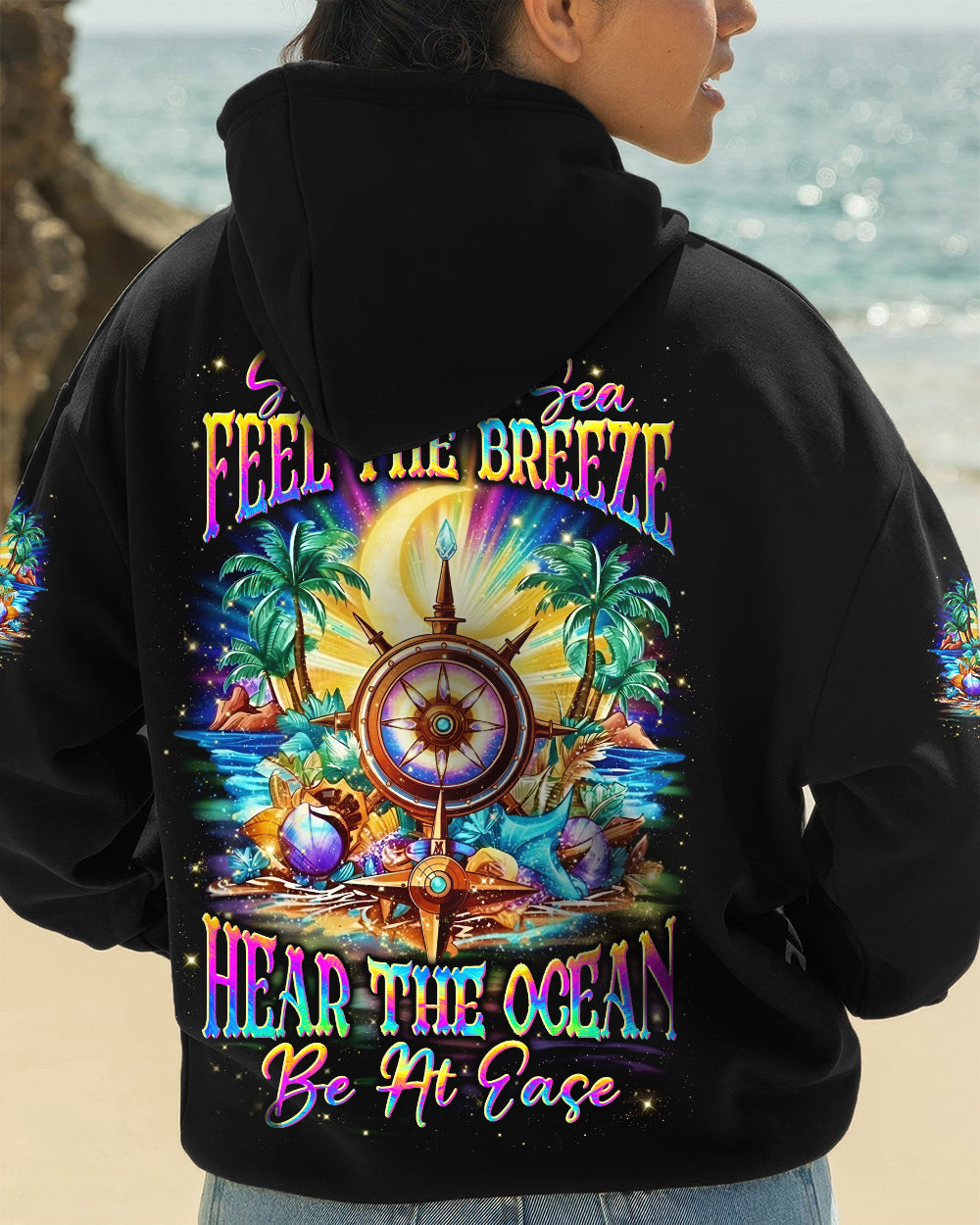 BLISSCORNERS SMELL THE SEA FEEL THE BREEZE ALL OVER PRINT