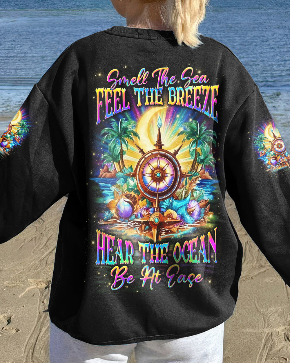 BLISSCORNERS SMELL THE SEA FEEL THE BREEZE ALL OVER PRINT