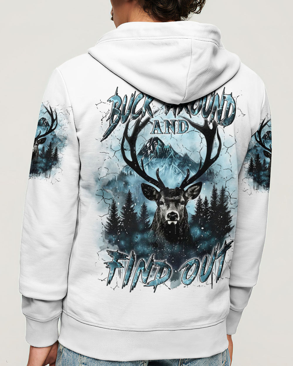BLISSCORNERS BUCK AROUND AND FIND OUT DEER HUNTING ALL OVER PRINT