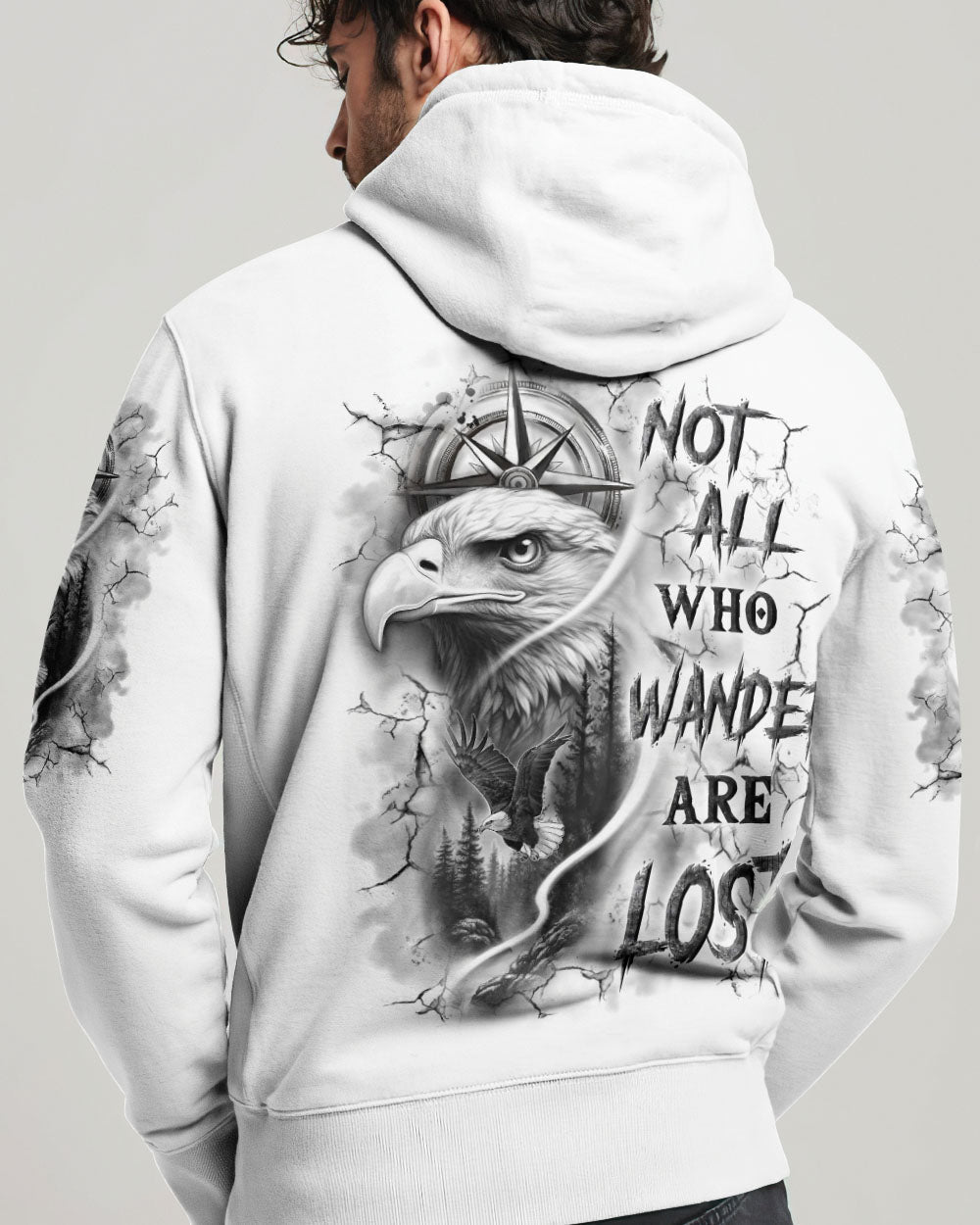 BLISSCORNERS NOT ALL WHO WANDER ARE LOST COMPASS ALL OVER PRINT