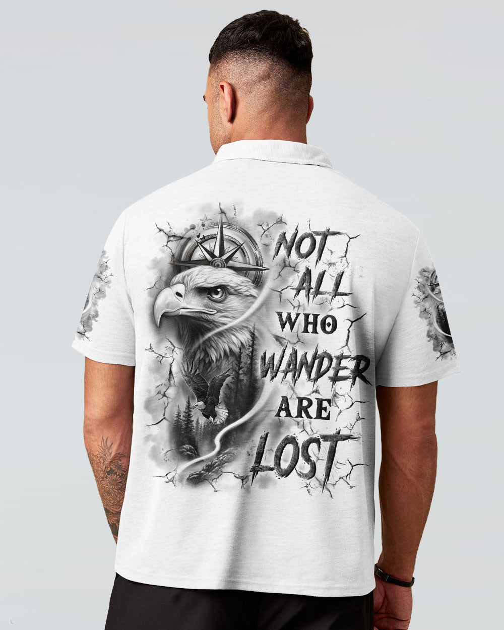 BLISSCORNERS NOT ALL WHO WANDER ARE LOST COMPASS ALL OVER PRINT