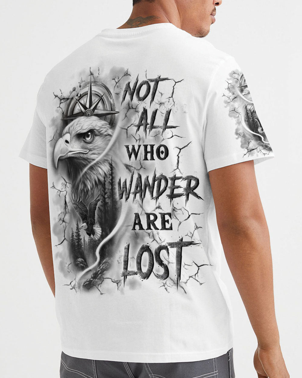 BLISSCORNERS NOT ALL WHO WANDER ARE LOST COMPASS ALL OVER PRINT