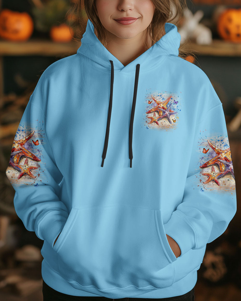 BLISSCORNERS SMELL THE SEA FEEL THE BREEZE STARFISH ALL OVER PRINT