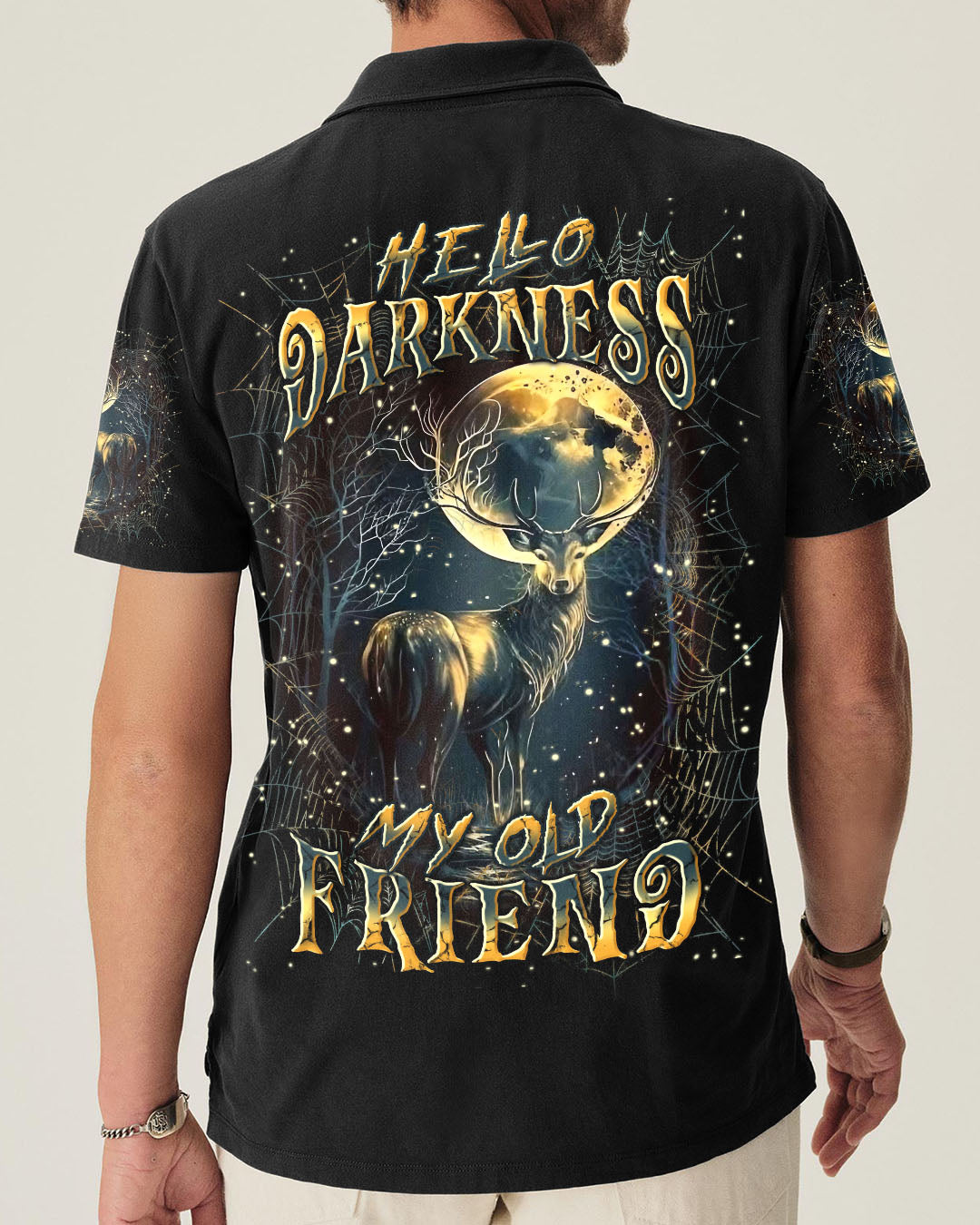 BLISSCORNERS HELLO DARKNESS MY OLD FRIEND DEER ALL OVER PRINT