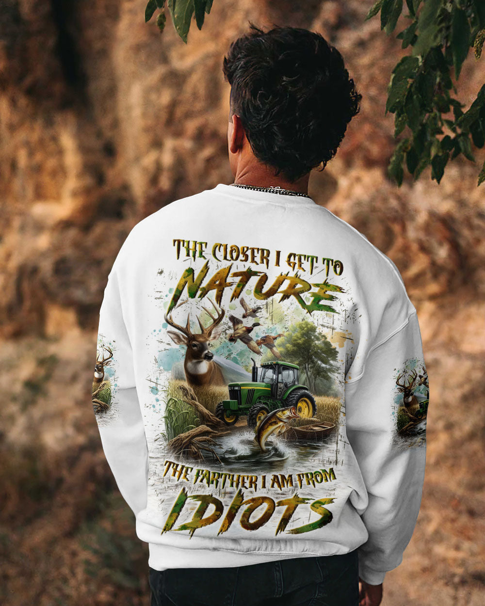 BLISSCORNERS THE CLOSER I GET TO NATURE HUNTING ALL OVER PRINT